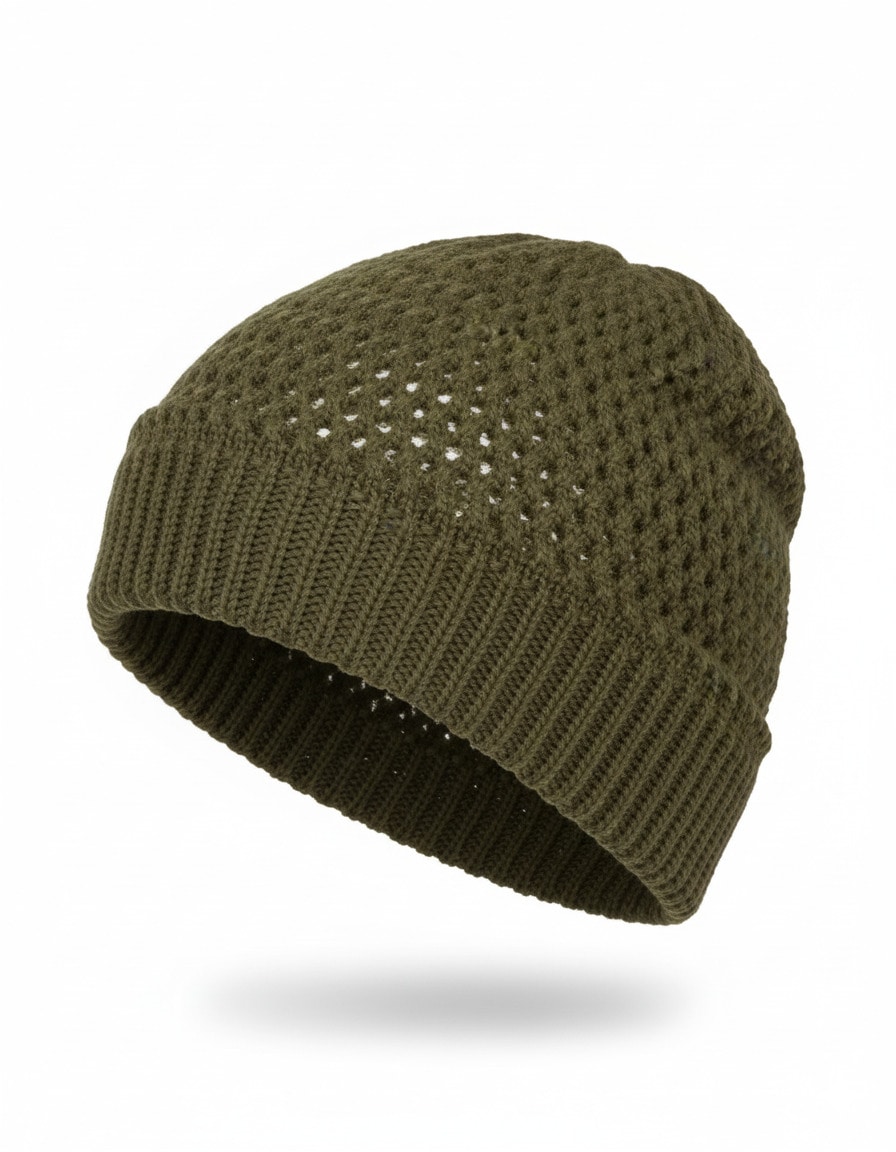 styleBREAKER Strickmütze »Strick Beanie Mütze mit Loch Muster« 1 Stk.