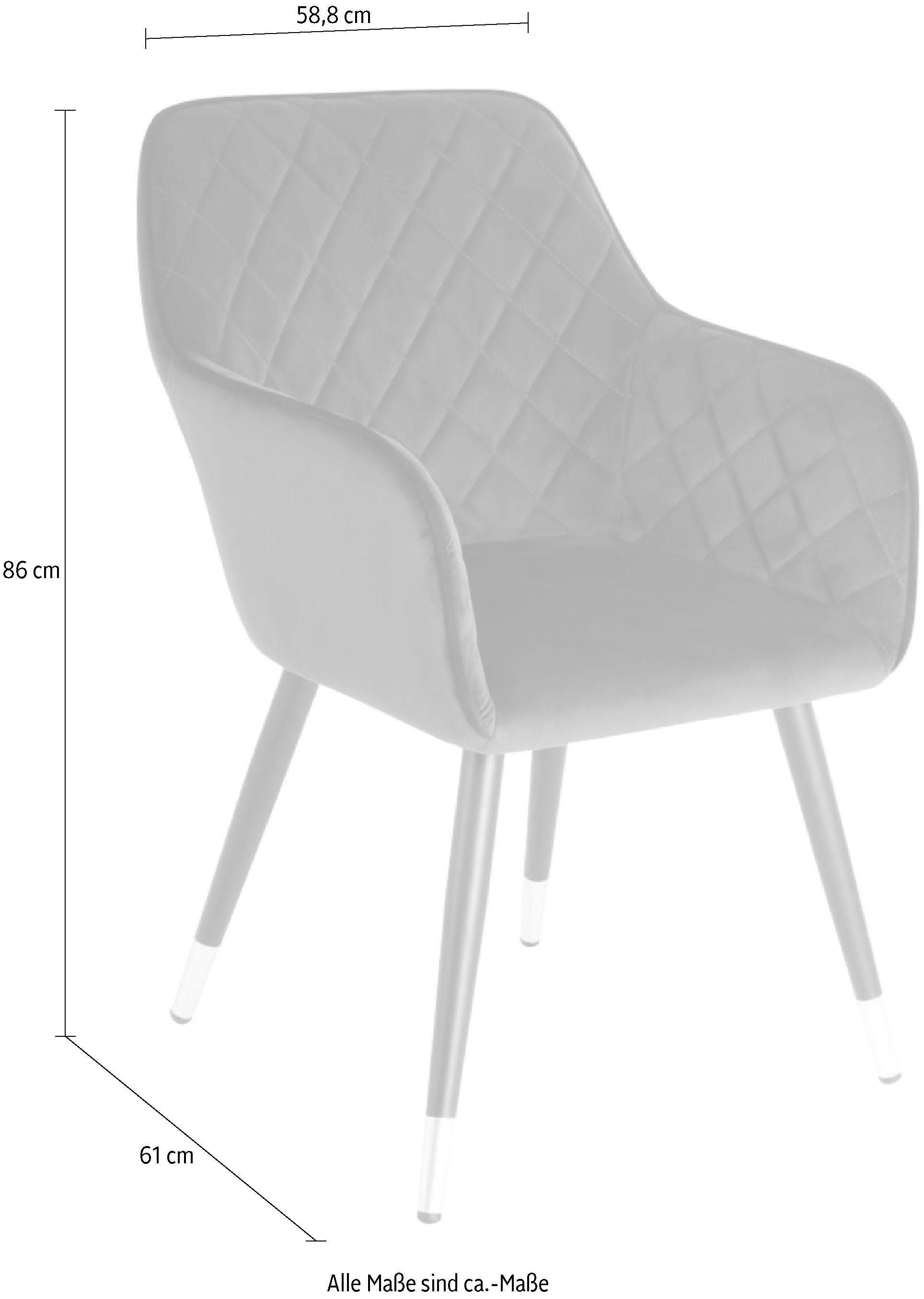 Kayoom Stuhl »Amino 625, stilvoller Design-Stuhl,samtweicher Bezug aus Velvet-Stoff«, 1 St., samtweicher Bezug, elegant, glamourös, elegante Optik