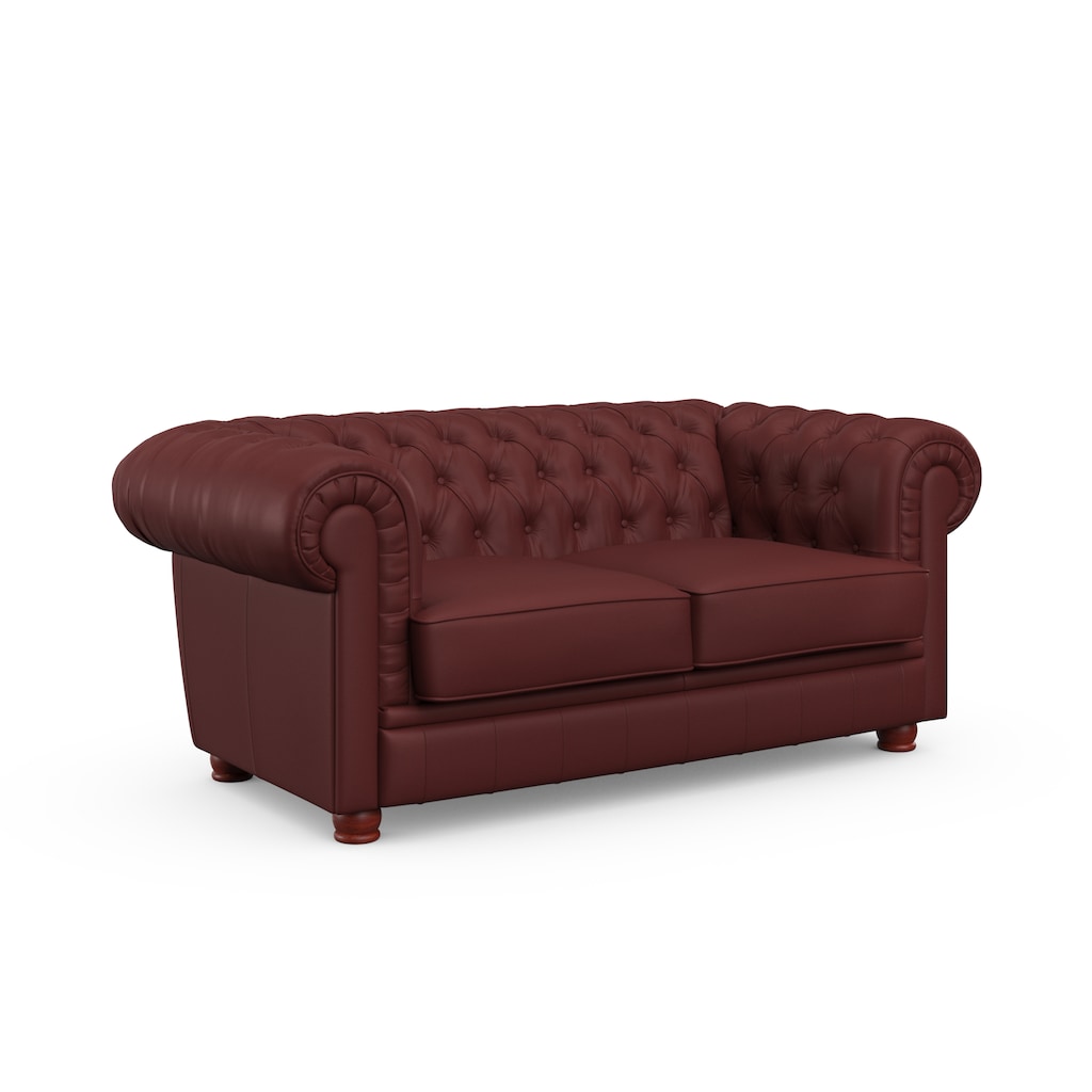 Max Winzer® Chesterfield-Sofa »Kent«, 2-Sitzer mit edler Knopfheftung, Breite 175 cm