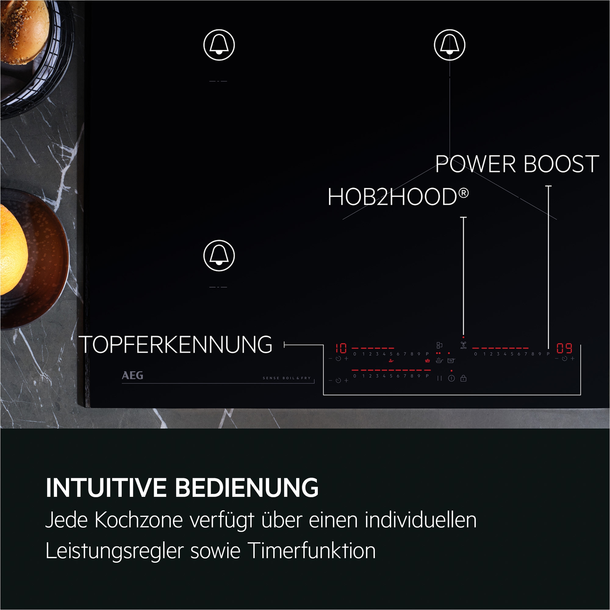 AEG Induktions-Kochfeld »TI64IB1FIZ«, SaphirMatt-Bis zu 4x kratzresistenter als Standard, Made in Germany