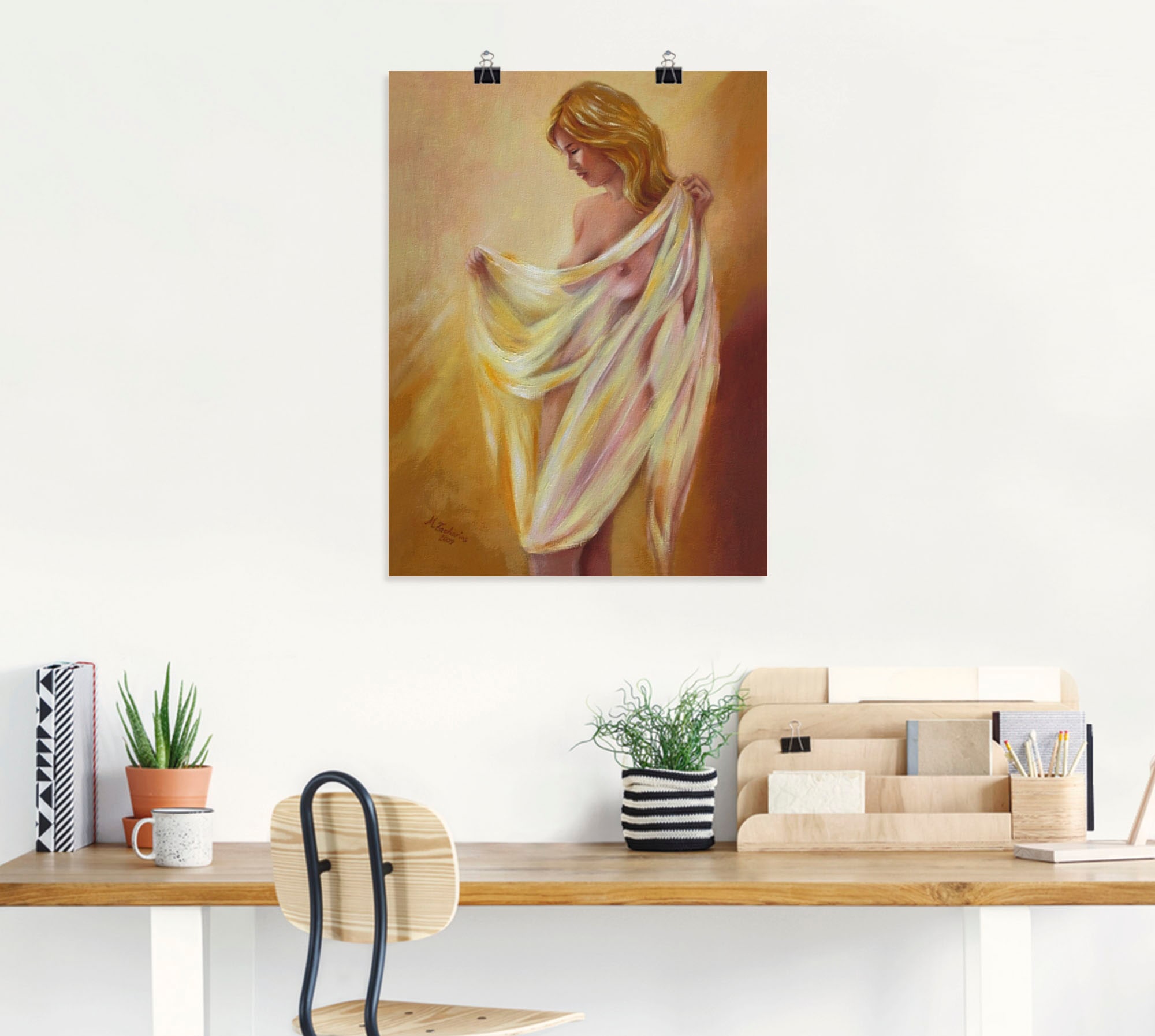 Artland Wandbild »Akt mit Tuch« Frau 1 Stk. tlg. als Leinwandbild, Poster in verschied. Größen