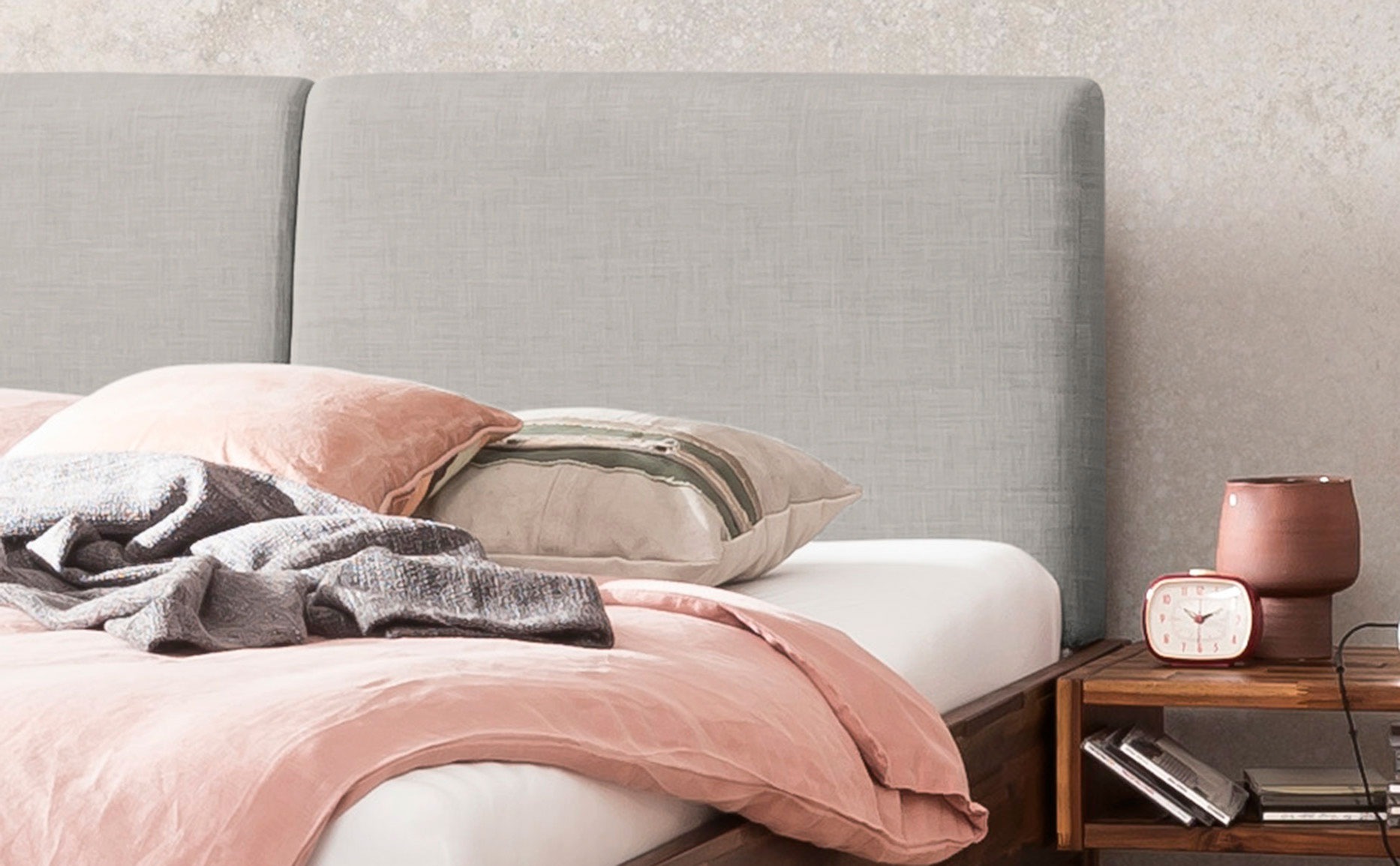 HASENA Bettgestell »Alino« mit Polsterkopfteil, wahlweise in zwei verschiedenen Liegehöhen