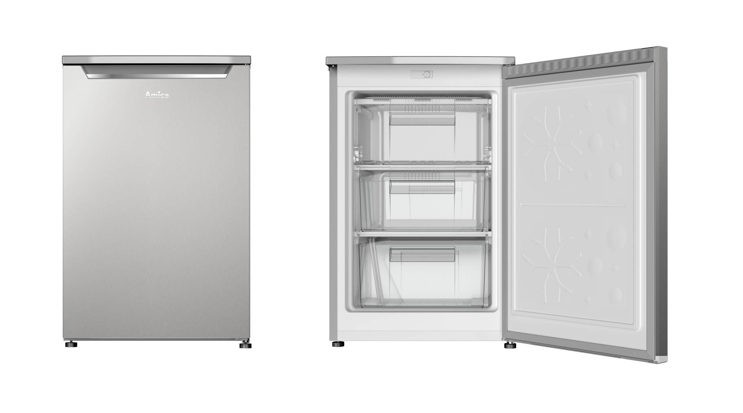 Amica Gefrierschrank »GS 321 125 E« 85 cm hoch 55 cm breit Leise Power für Tiefkühlvorräte – passt in jede Ecke
