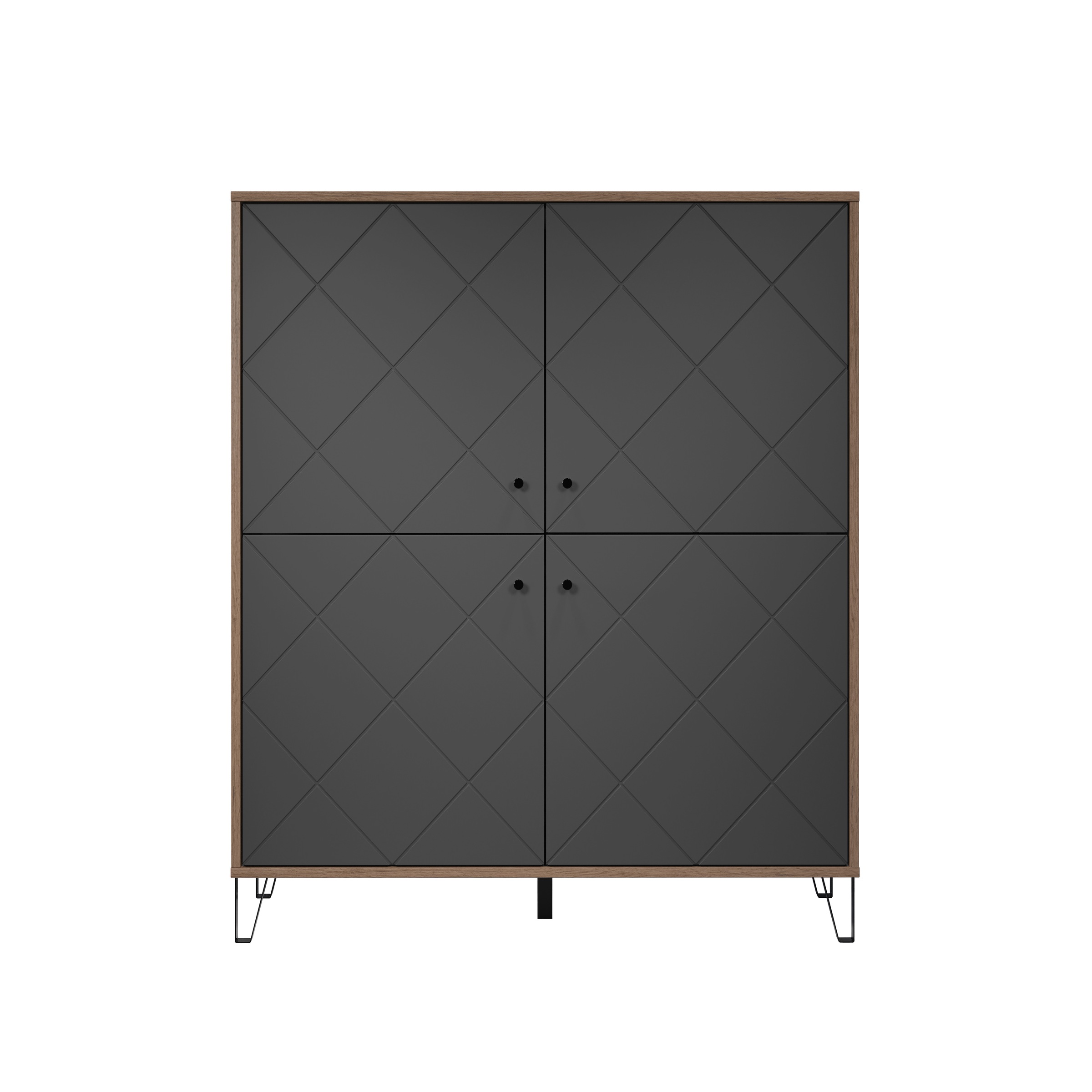 Places of Style Highboard »Molveno«, (1 St.), mit strukturierten Fronten, Soft-Close, Breite 123 cm