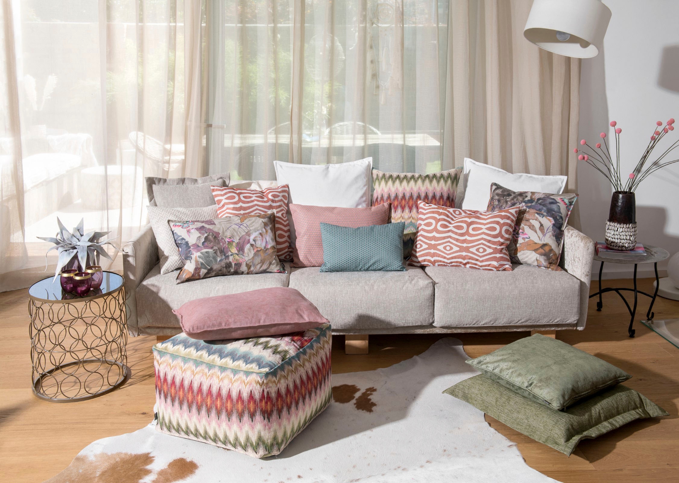 H.O.C.K. Dekokissen »Esra« mit Zick-Zack-Muster, Kissenhülle mit Füllung, 1 Stück