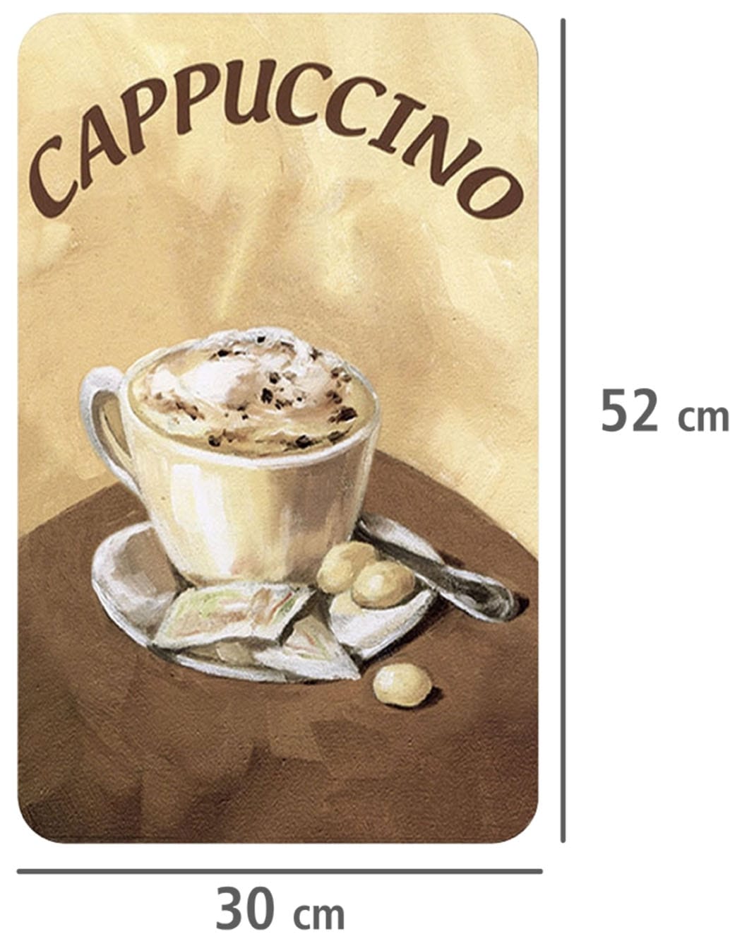 WENKO Herd-Abdeckplatte »Universal Modell Kaffee«, (Set, 2 tlg.), Herdabdeckung für alle Herdarten, kratzfest, mit rutschfesten Füßen