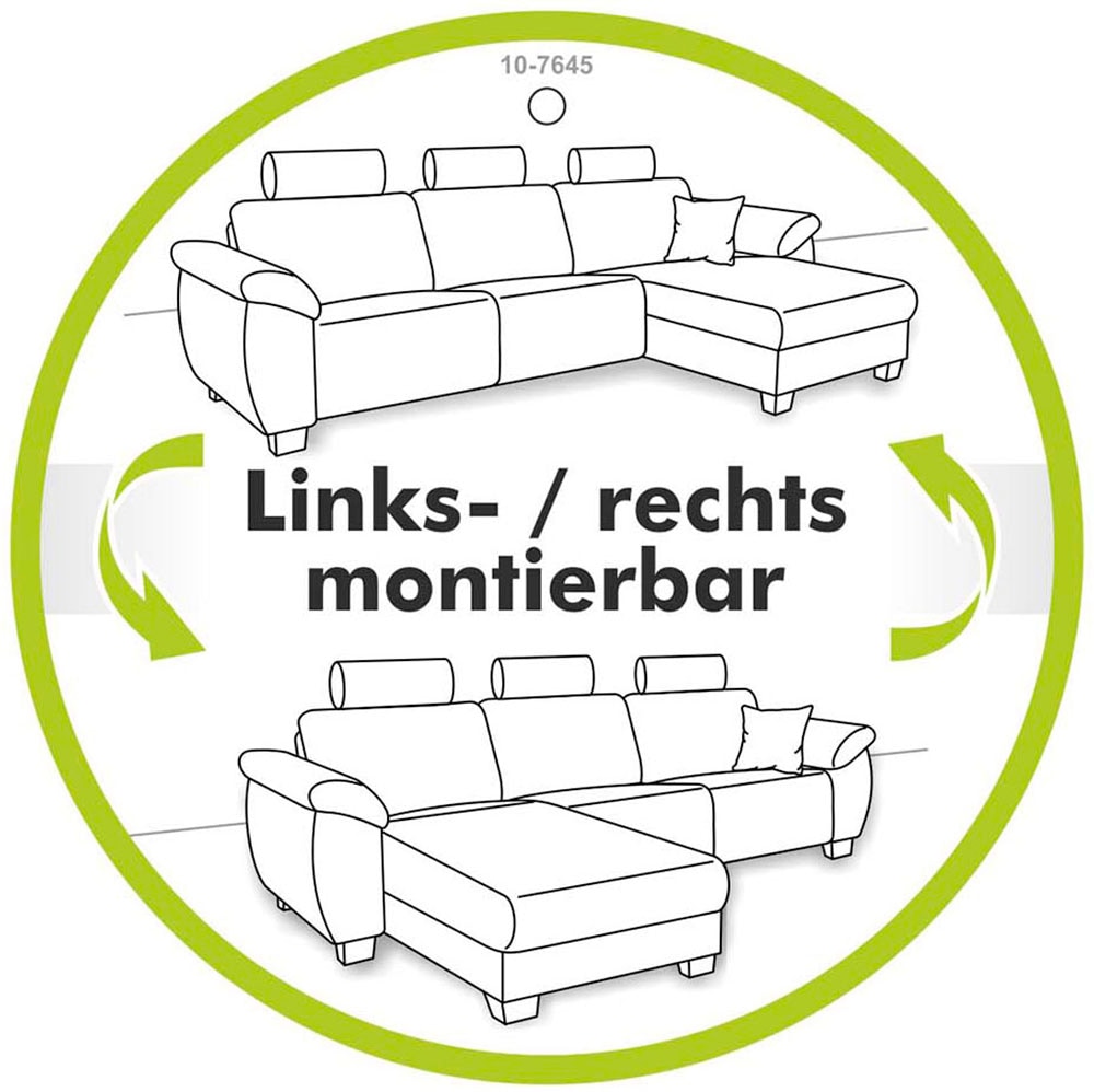 Jockenhöfer Gruppe Ecksofa »Elmau L-Form«, inklusive Bettfunktion, Bettkasten, Ottomane links oder rechts
