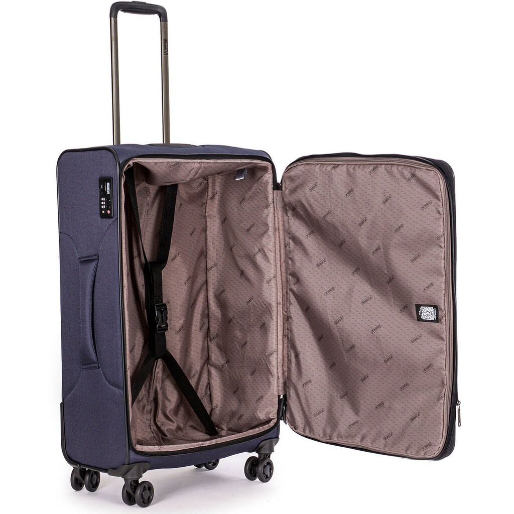 Stratic Weichgepäck-Trolley »Bendigo Light + M, navy«, 4 Rollen