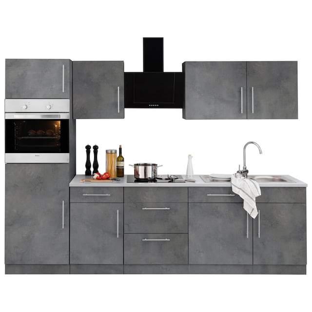 wiho Küchen Küchenzeile »Cali«, mit E-Geräten, Breite 280 cm auf Raten  kaufen
