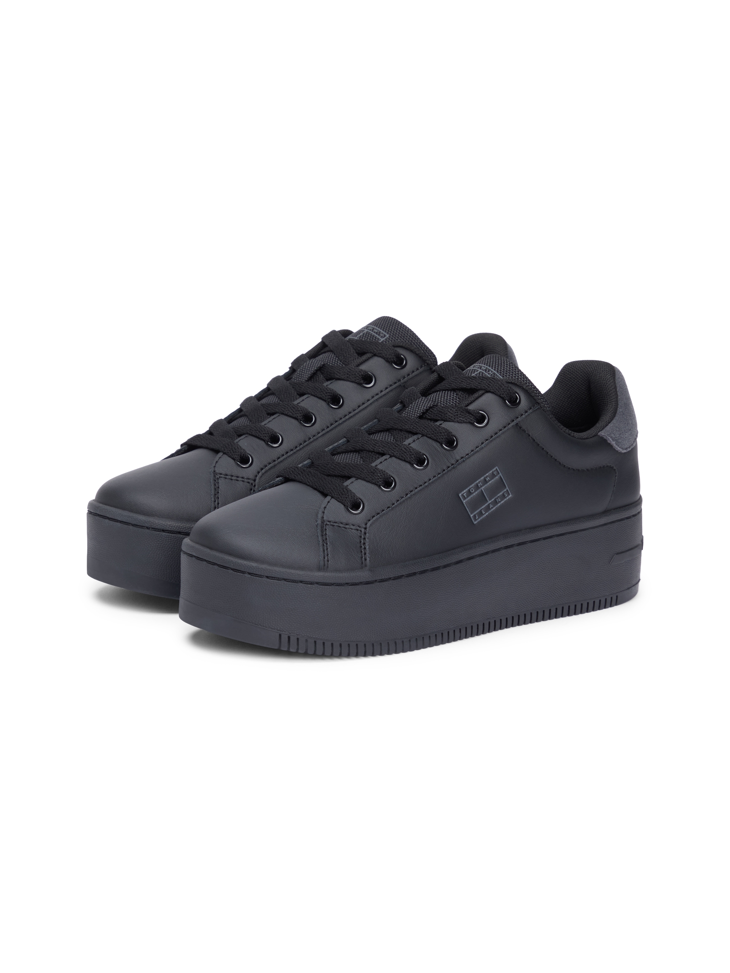 Tommy Jeans Plateausneaker »TJW FLATFORM ESS MU«  , Freizeitschuh, Halbschuh, Schnürschuh mit Kontrastbesatz