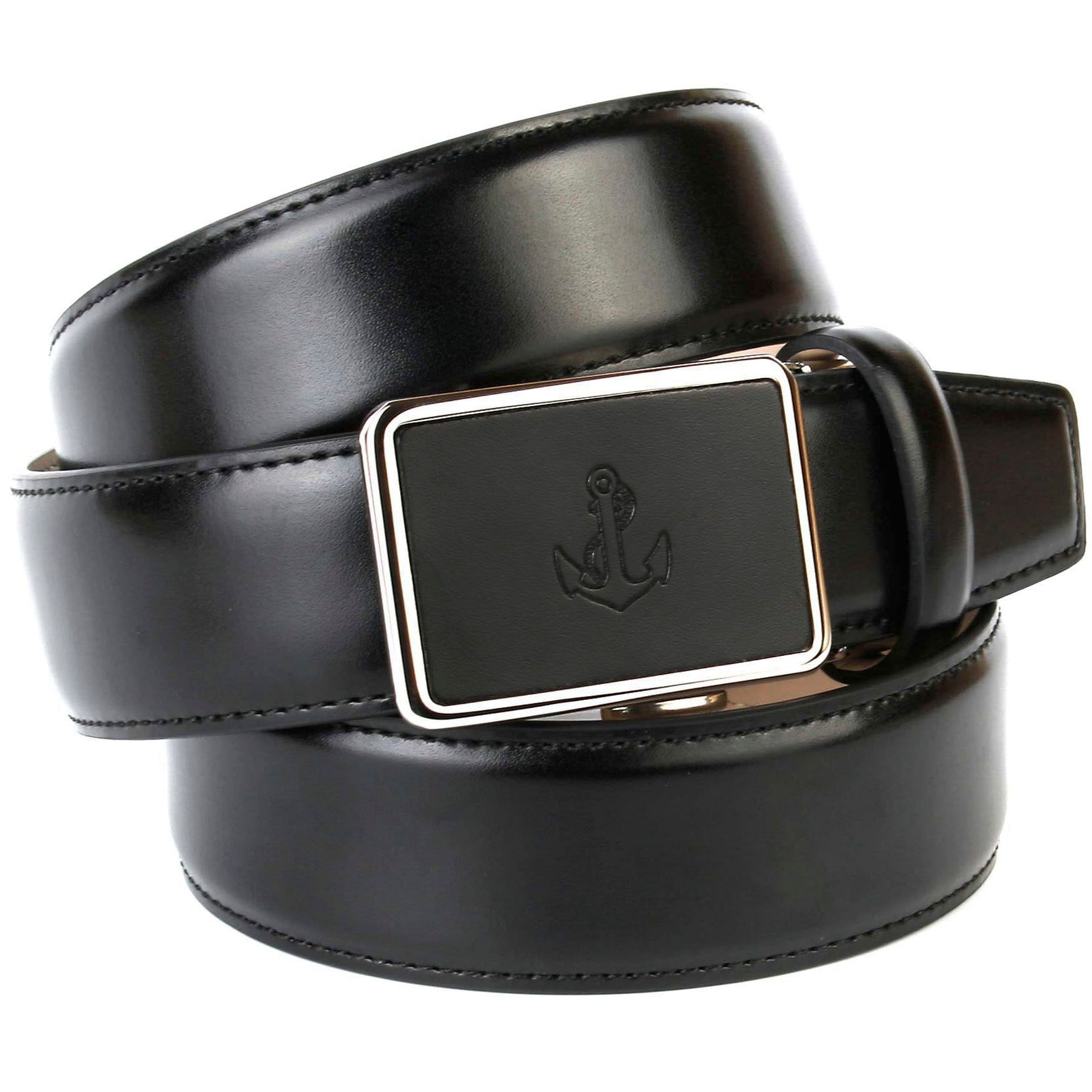 Anthoni Crown Ledergürtel, Rechnung auf kaufen Anker-Logo mit