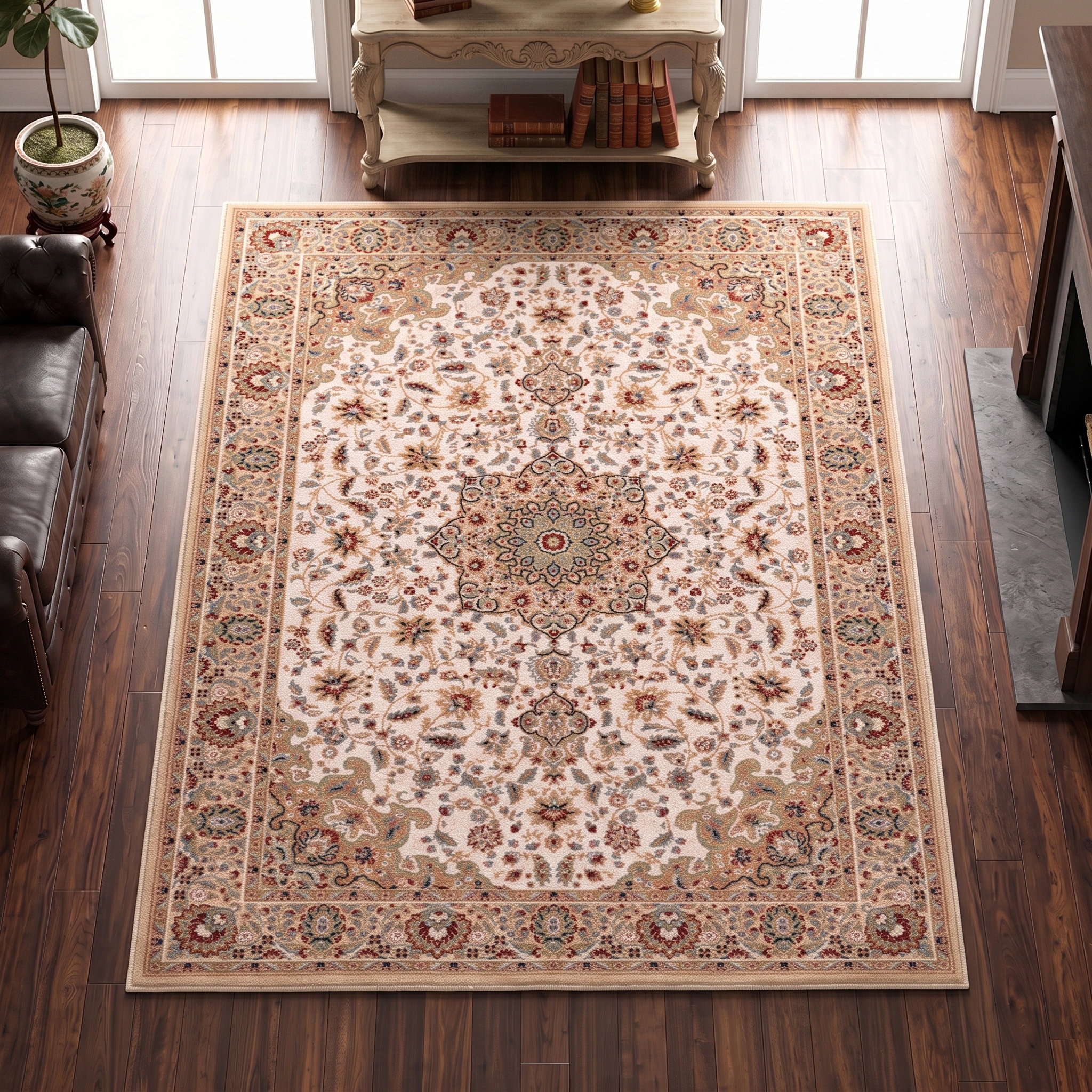 THEKO Wollteppich »Dolna - 859« rechteckig 10 mm Höhe Kurzflor, reine Wolle, Orient-Optik, auch in rund, Wohnzimmer