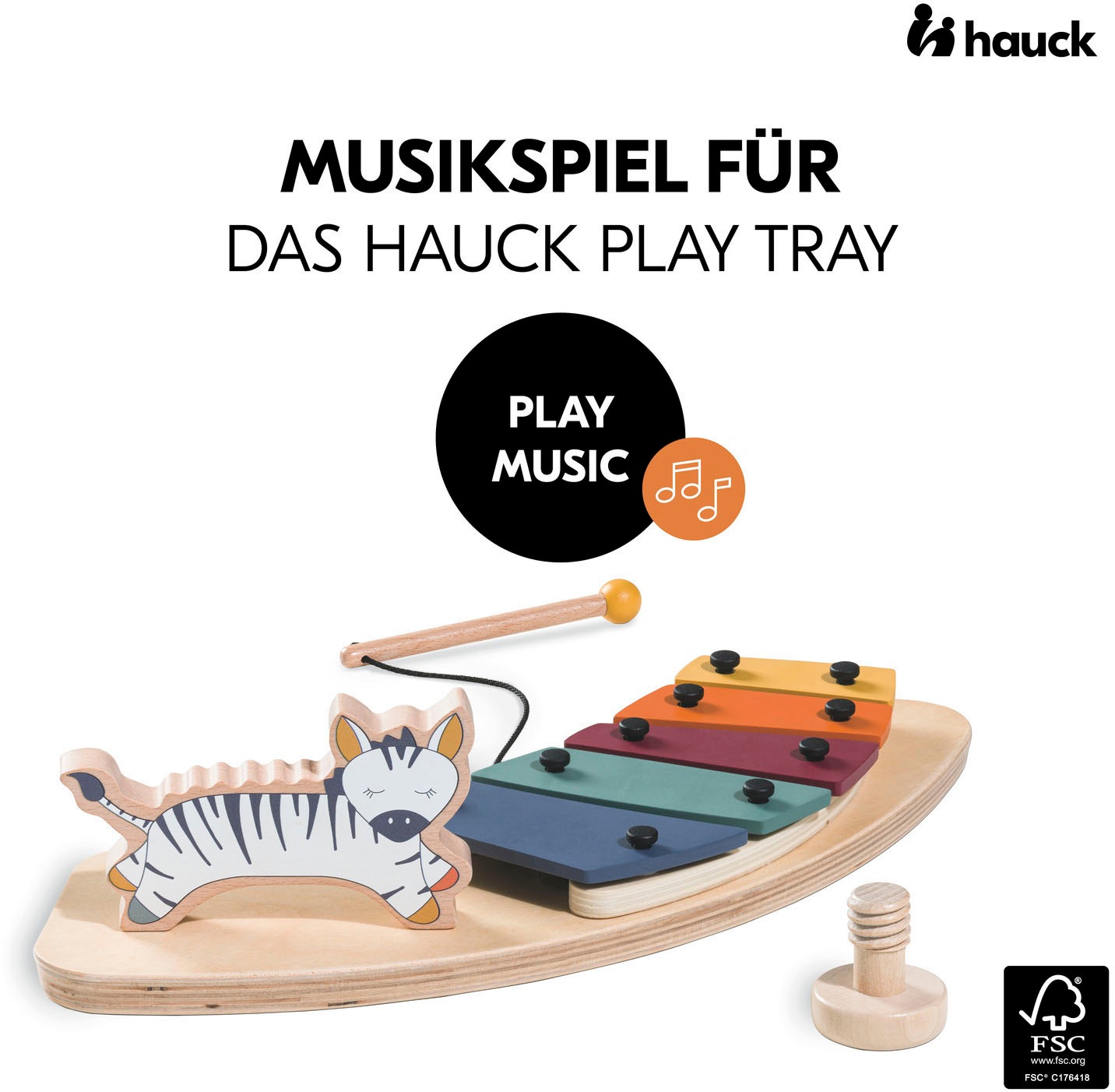 Hauck Spielzeug-Musikinstrument »Play Music Zebra«, FSC® - schützt Wald - weltweit