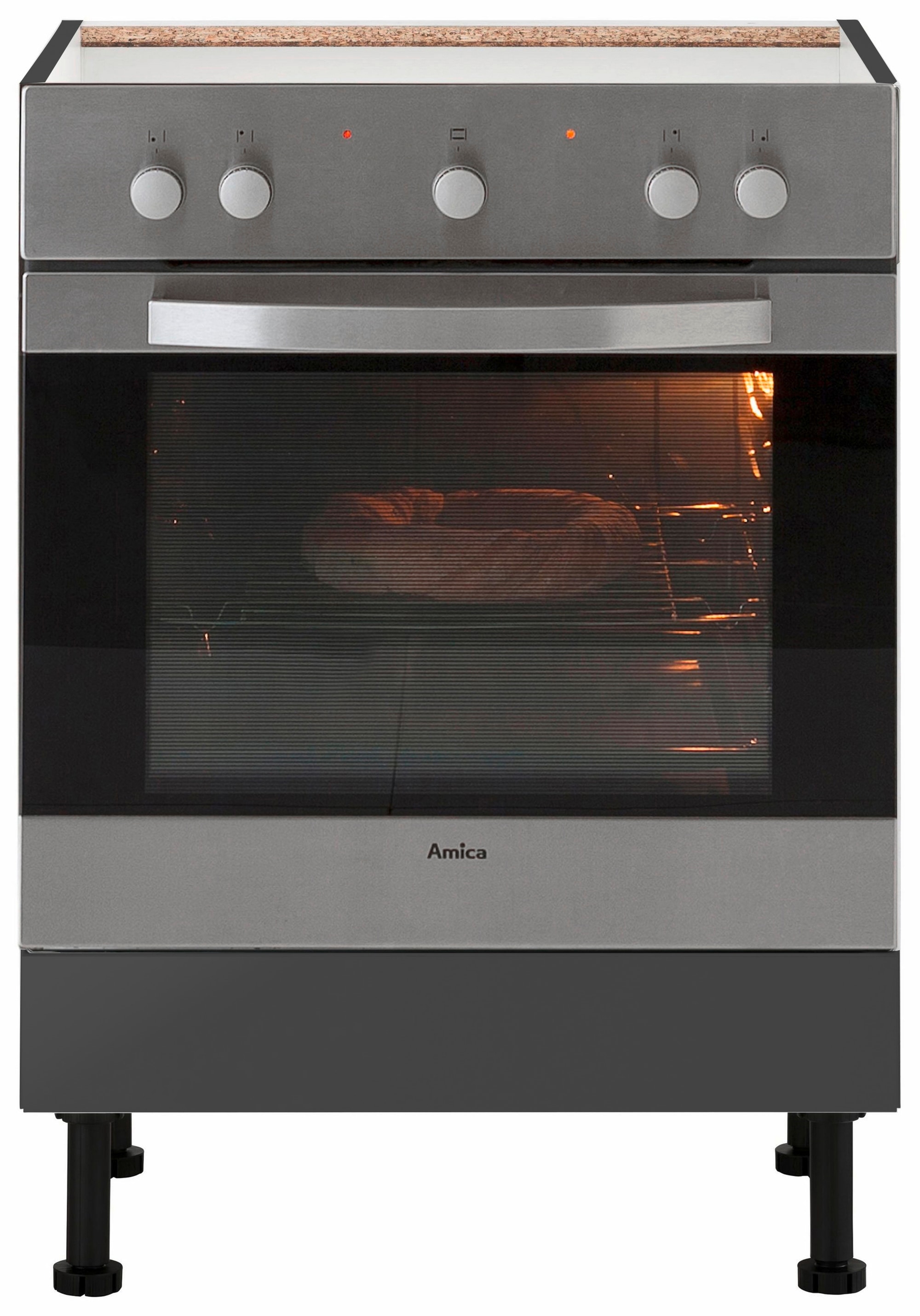 wiho Küchen Herdumbauschrank »Simi« 60 cm breit, mit verstellbaren Füßen, ohne Arbeitsplatte