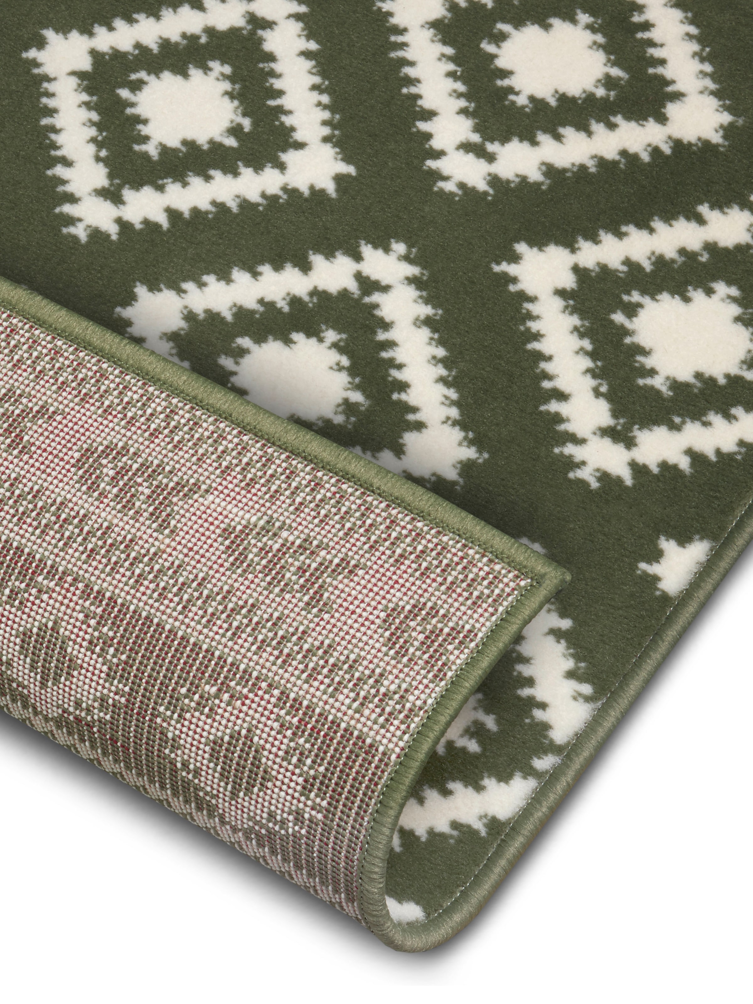 HANSE Home Teppich »Ethno«, rechteckig, 9 mm Höhe, Kurzflor, Velours Haptik, Rauten Muster, Gekettelt