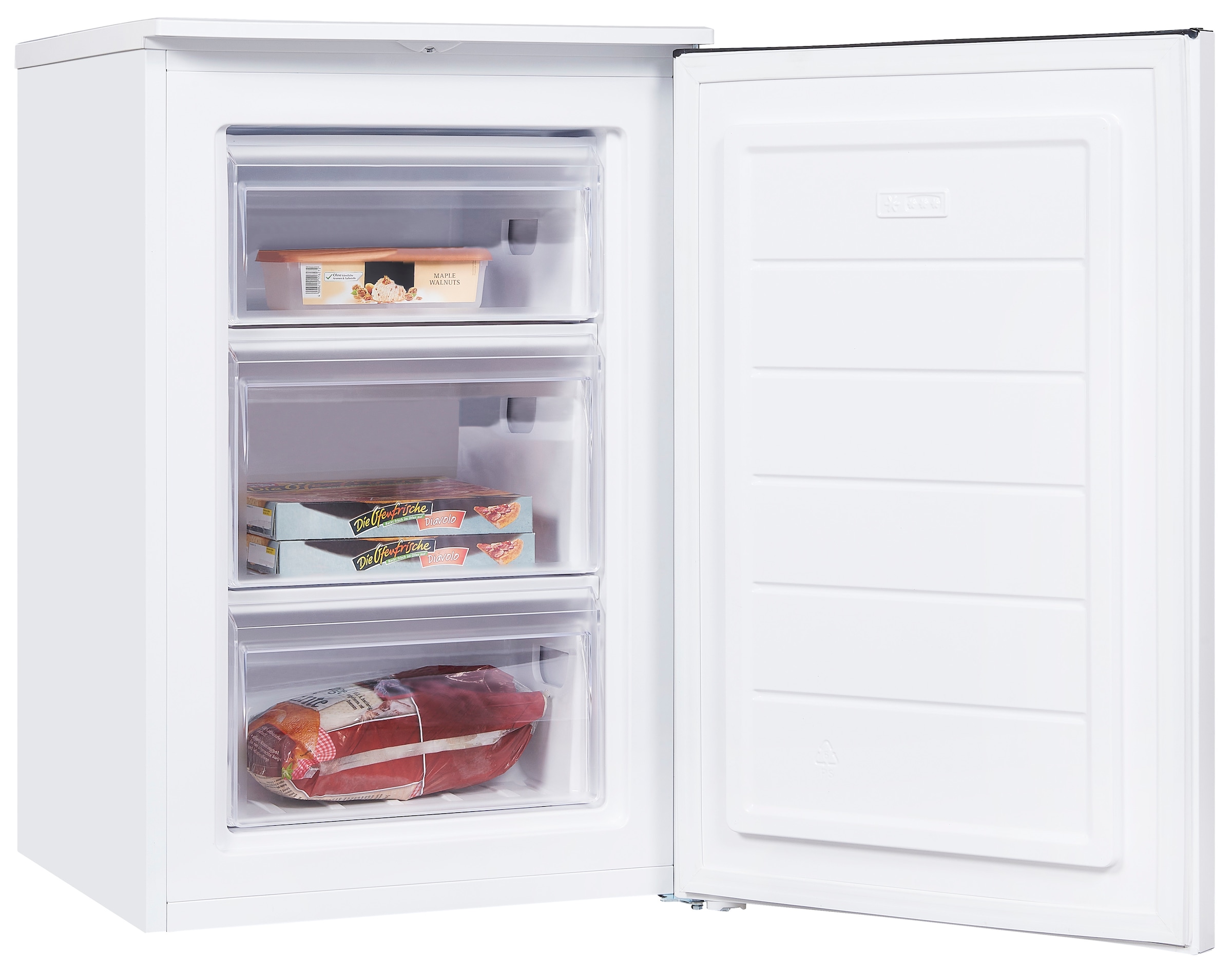 exquisit Gefrierschrank »GS81-040D weiss«, 85 cm hoch, 55 cm breit, 87 Liter Nutzinhalt, Flexibler Türanschlag, 4 Sterne Gefrieren