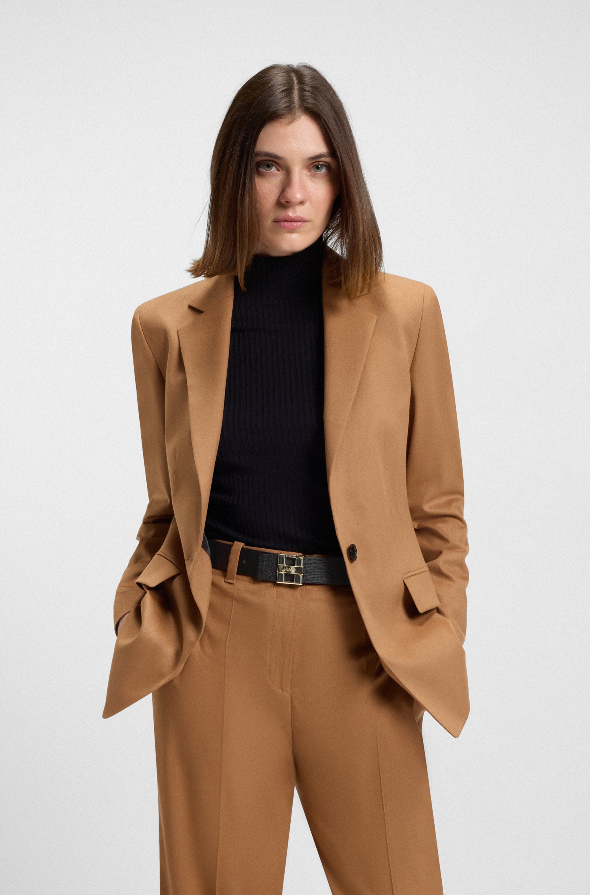 HUGO Wendegürtel »Zita Sr35« aus genarbtem und glattem Leder