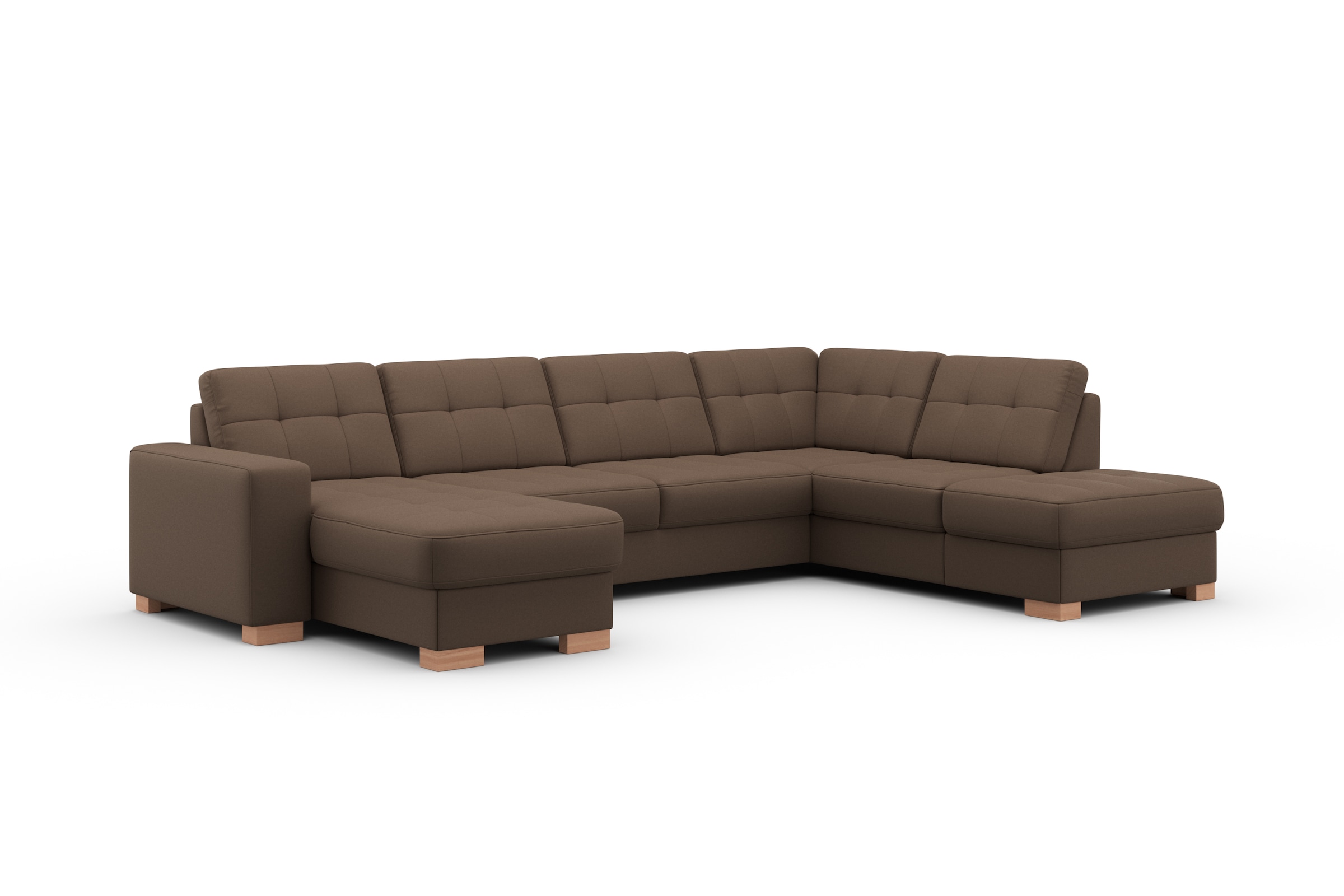 sit&more Wohnlandschaft »Quincy U-Form« wahlweise mit Bettfunktion und Bettkasten