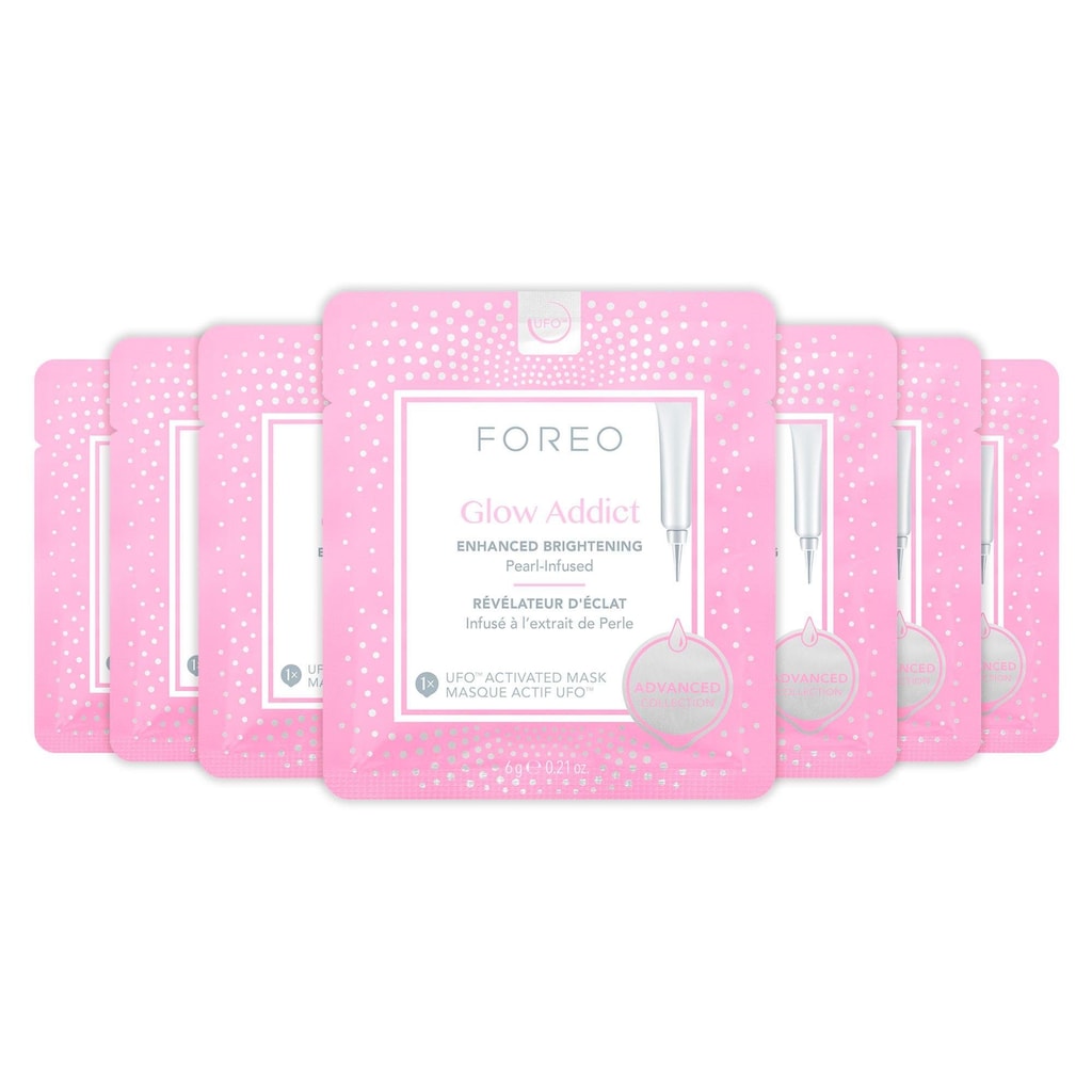 FOREO Tuchmaske »Glow Addict«, (Packung)