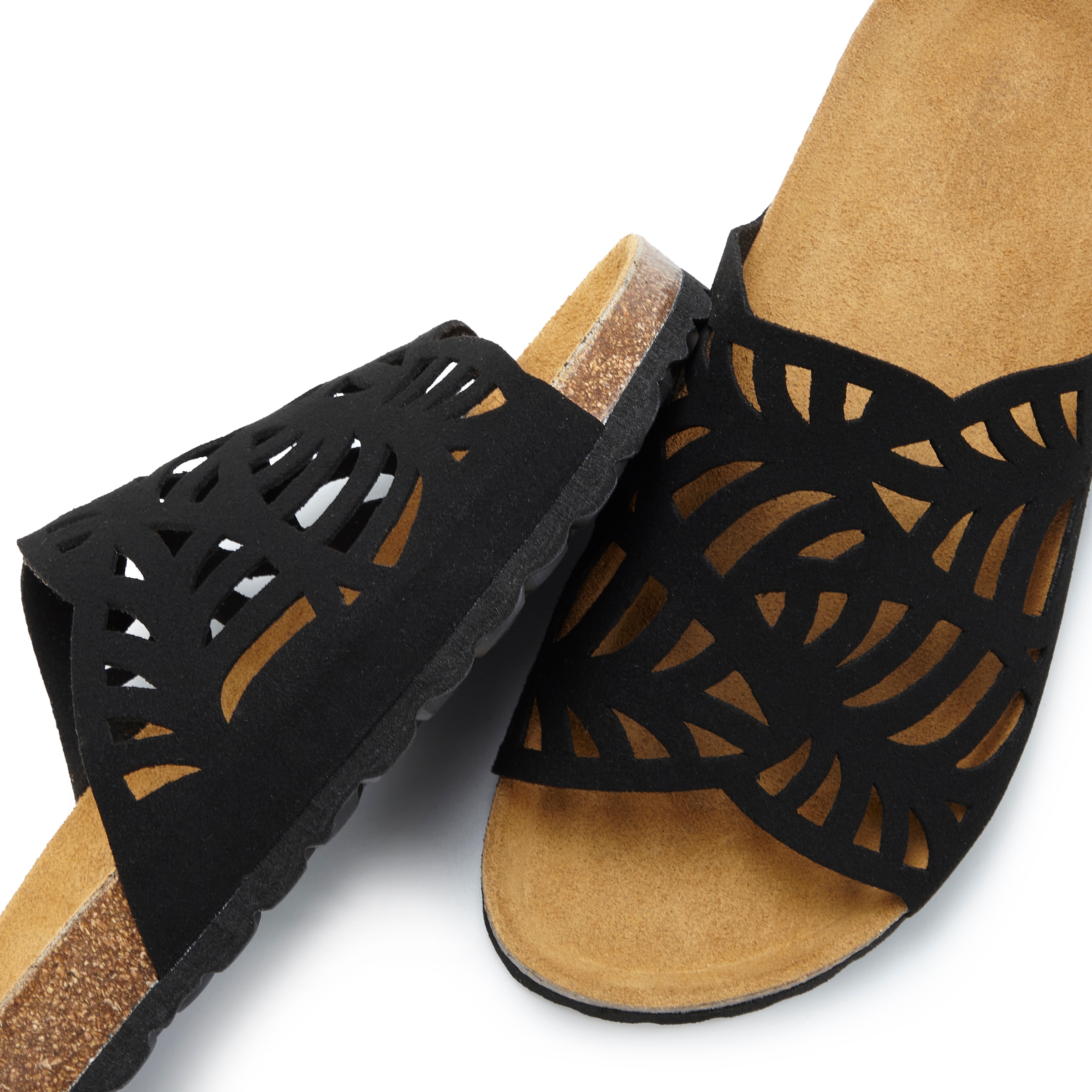 Vivance Pantolette »Mule, offener Schuh, Sandale, Sandalette, Sommerschuh,«  NEU mit Korkfußbett und Lederanteil