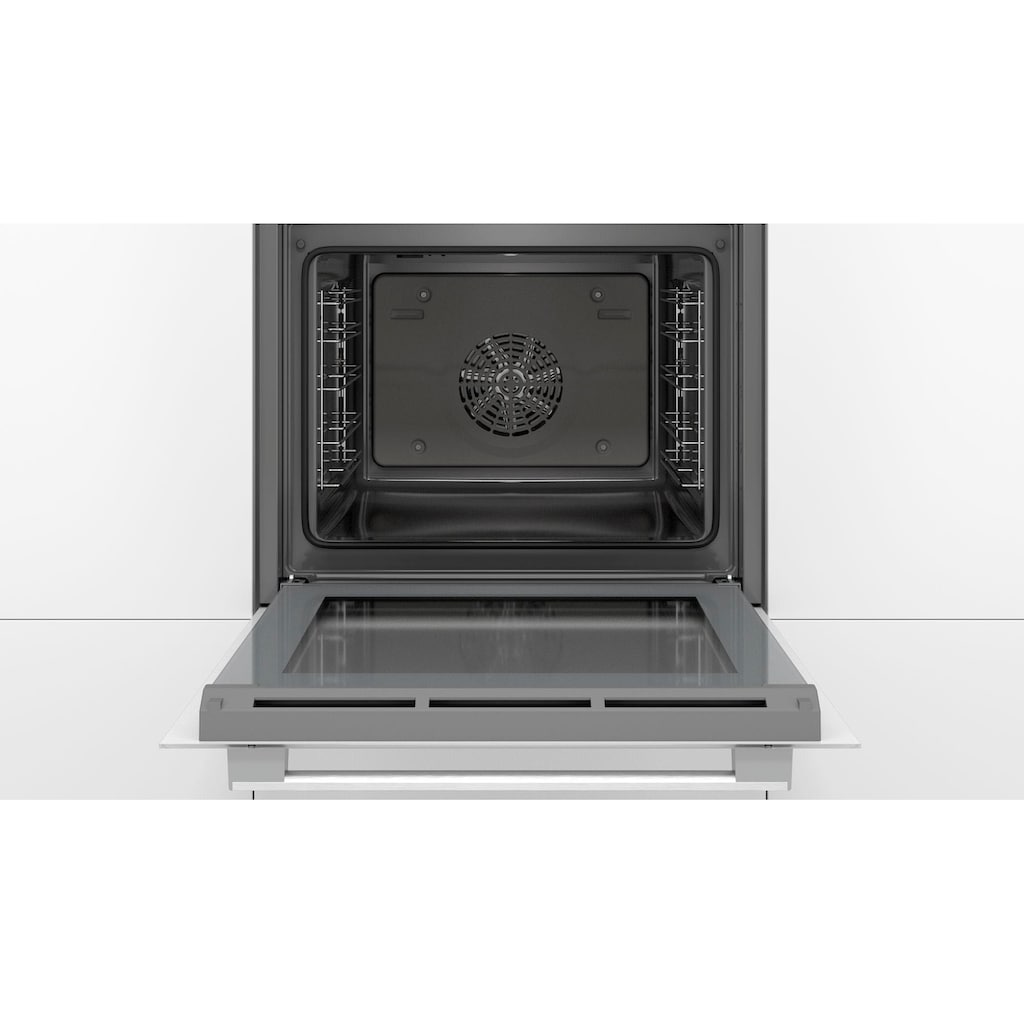 BOSCH Einbaubackofen »HBA533BW1«, 4, HBA533BW1, mit Teleskopauszug nachrüstbar, ecoClean Direct