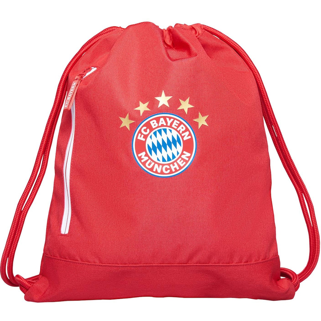 FC Bayern Turnbeutel »FC Bayern München Sportbeutel 5 Sterne Logo rot« Aus recyceltem PET Material