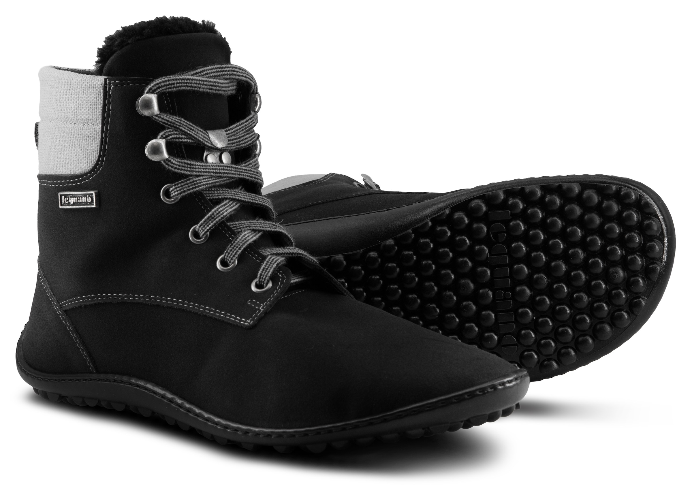 Leguano Barfußschuh »Icebare«, Bequemschuh, Schnürboots, speziell entwickelte Halbkugel-Sohle