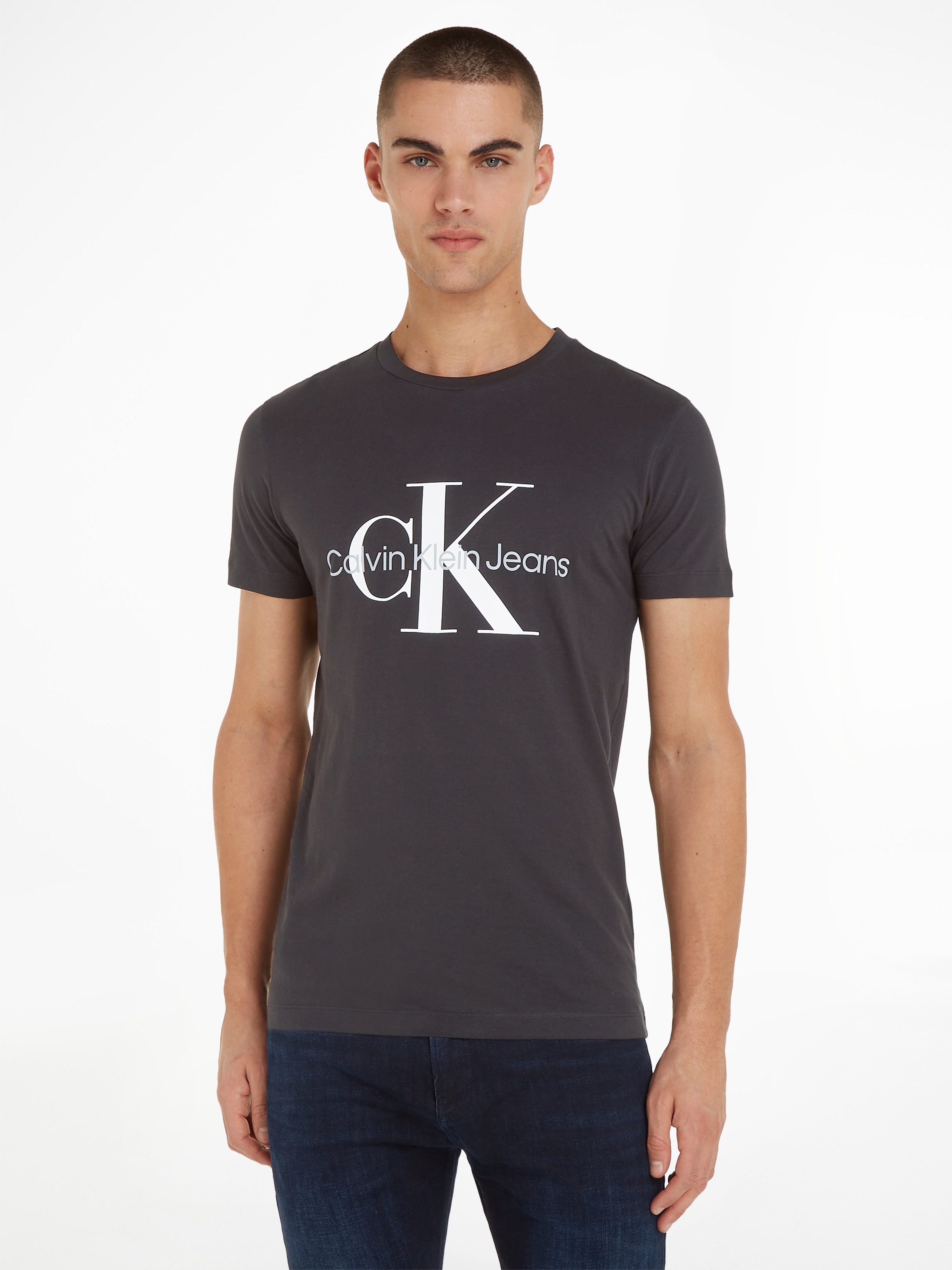 Calvin Klein Jeans T-Shirt »ICONIC MONOGRAM SLIM TEE«, mit großem CK-Print