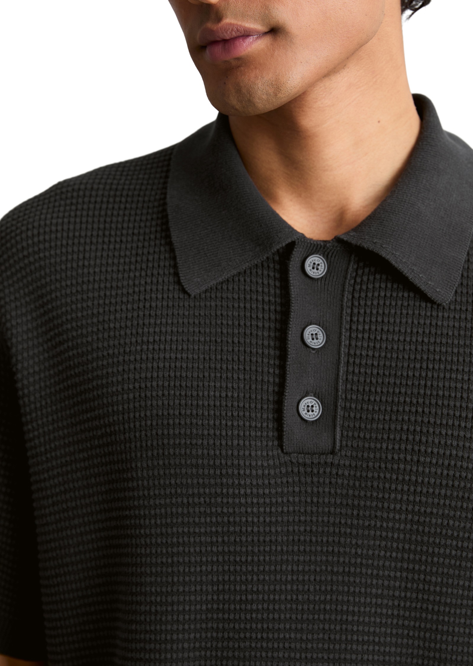 Marc O'Polo DENIM Poloshirt mit Waffelstruktur, regular fit