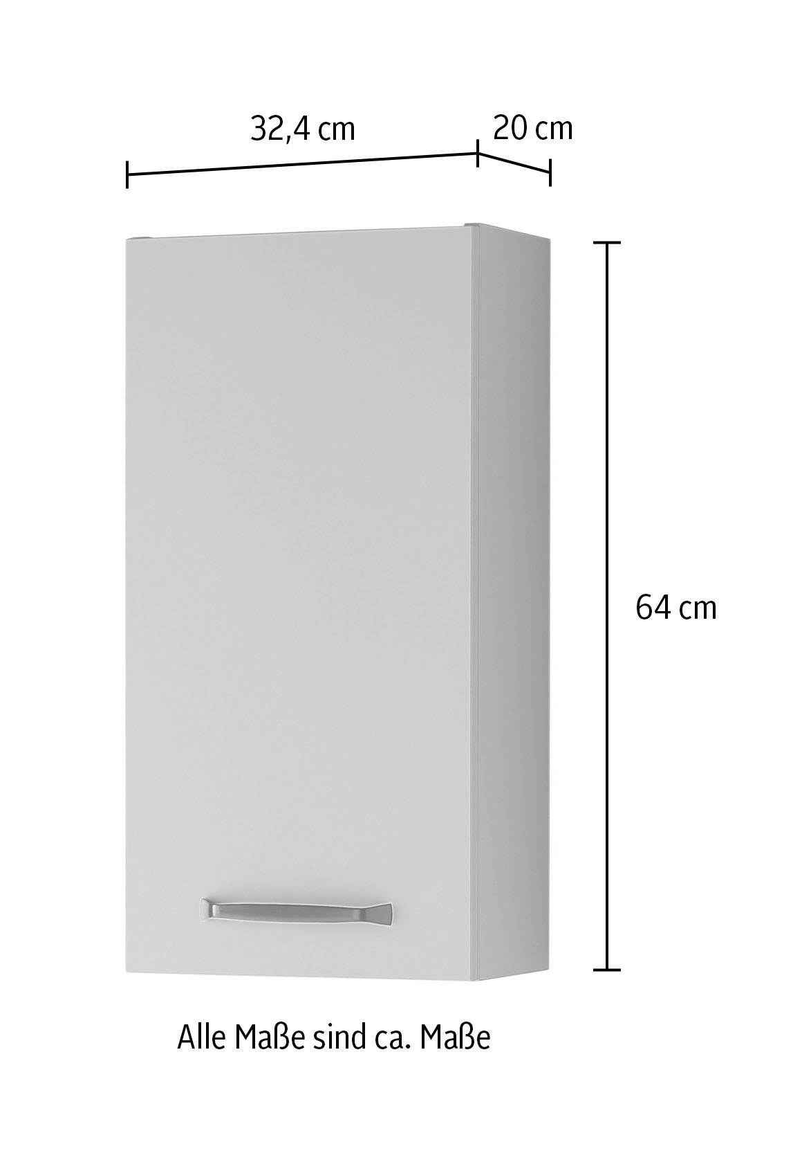 Saphir Hängeschrank »Quickset 500, Badschrank 32,4 cm, 1 Tür, 2 Einlegeboden« Badezimmer-Hängeschrank, Wandschrank