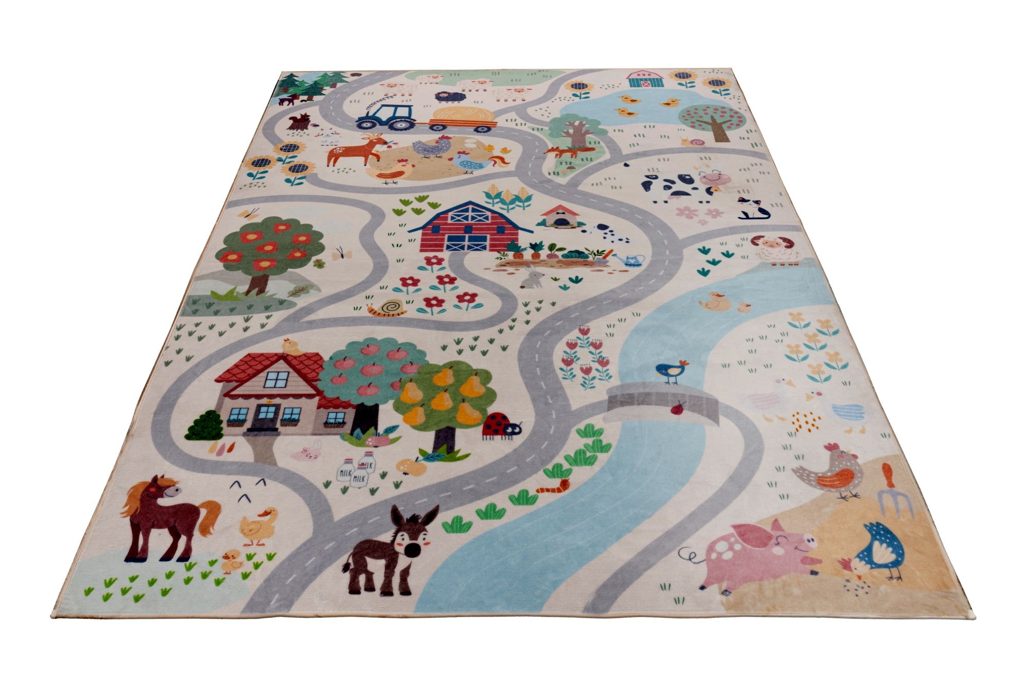 Obsession Kinderteppich »Magic Kids ML 108«, rechteckig, 8 mm Höhe, Spielteppich, Motiv Straße, waschbar, Kinderzimmer