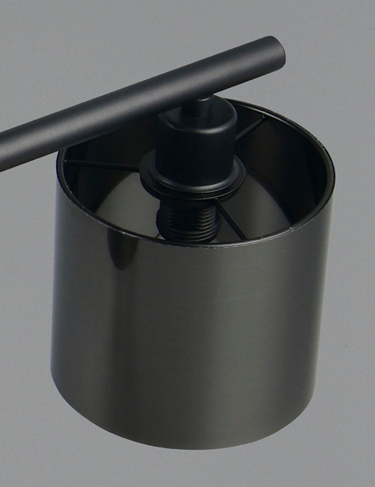 REALITY Leuchten Deckenstrahler »JASON, Deckenspot 2-flammig exkl 2x E14 max 10W, 36x22x12 cm (B/H/T)« E14 1 Stk. warmweiß - kaltweiß 2 verstellbare Strahler, Metall schwarz, Lampenschirm rauchgrau