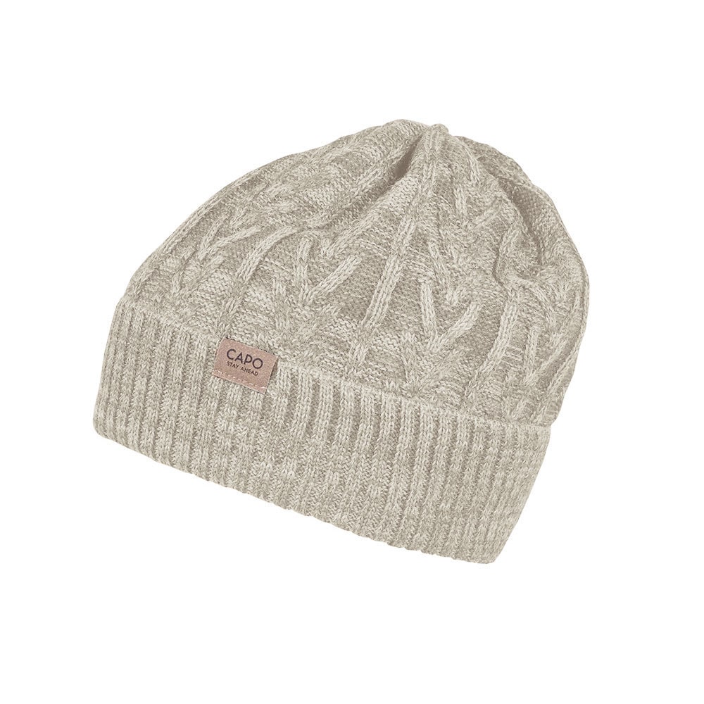 CAPO Strickmütze Rippenstrick, natürliche Thermoregulierung