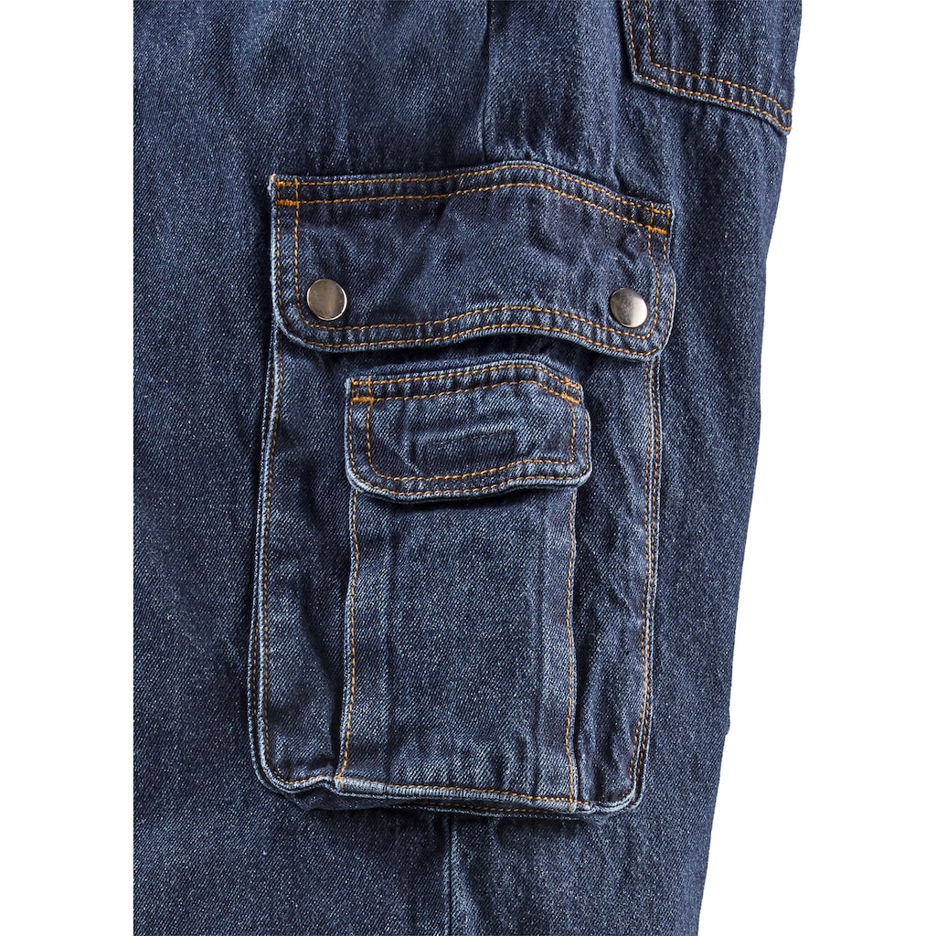 Northern Country Arbeitshose »Jeans Worker«, (2 tlg., 2er-Pack, aus 100% Baumwolle), Arbeitjeans mit dehnbarem Bund mit 8 praktischen Taschen