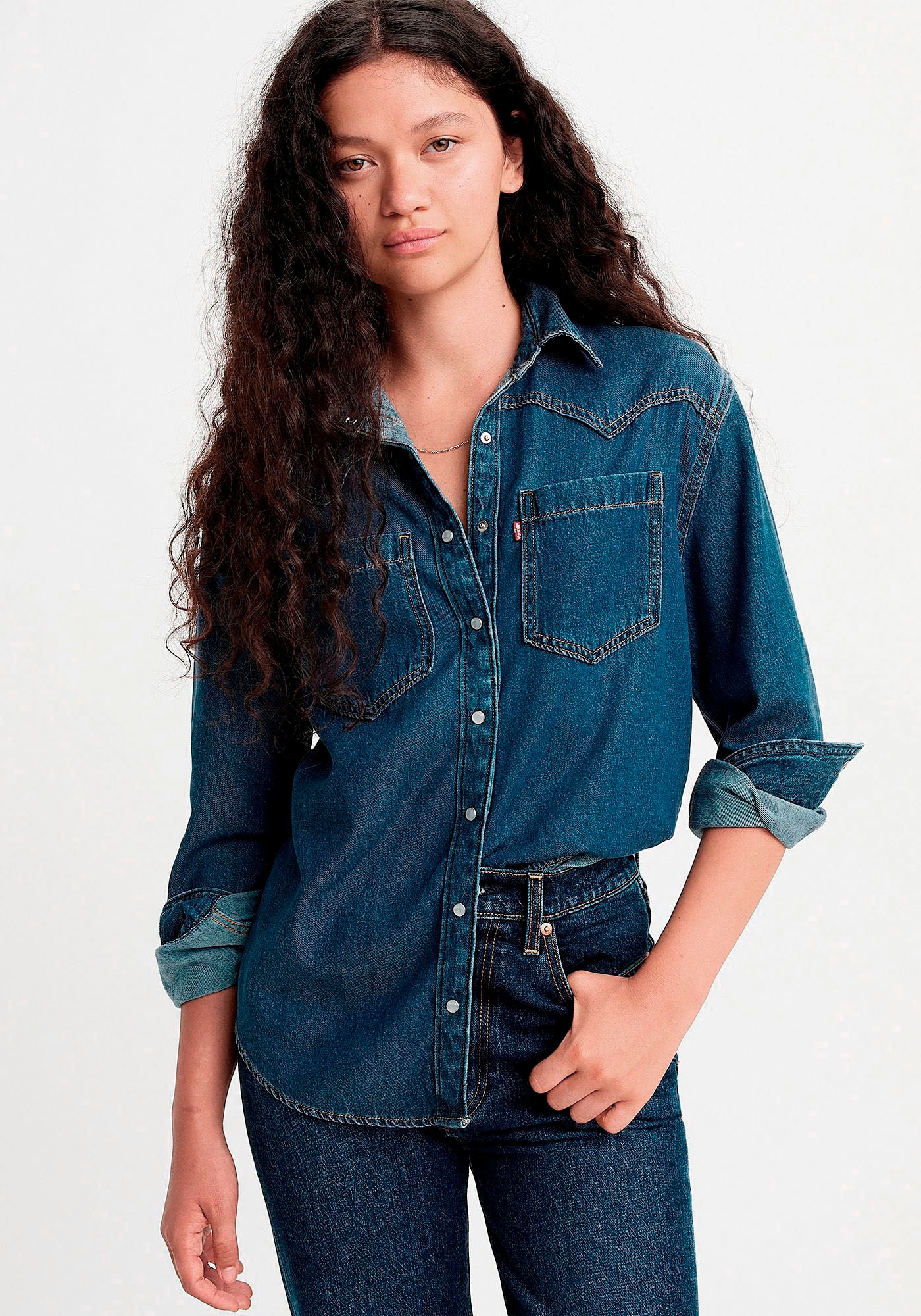Levi's® Jeansbluse »TEODORA WESTERN SHIRT«, mit Druckknöpfen