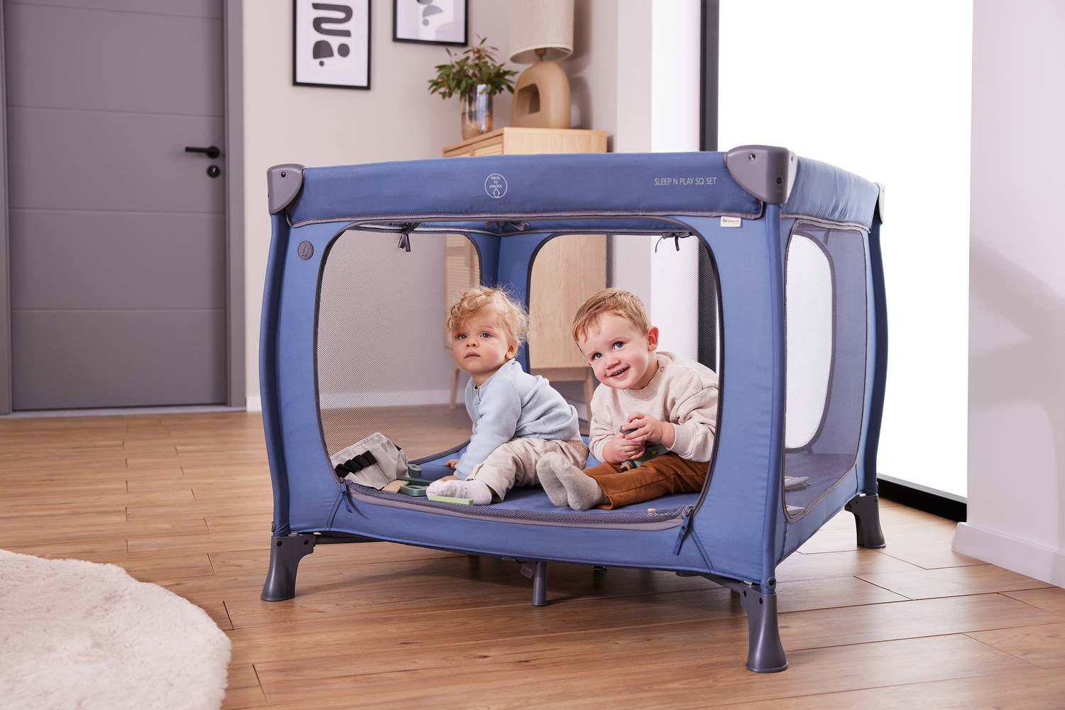 Hauck Baby-Reisebett »Sleep N Play SQ, Set dark blue«, inklusive Schaumstoff-Matratze