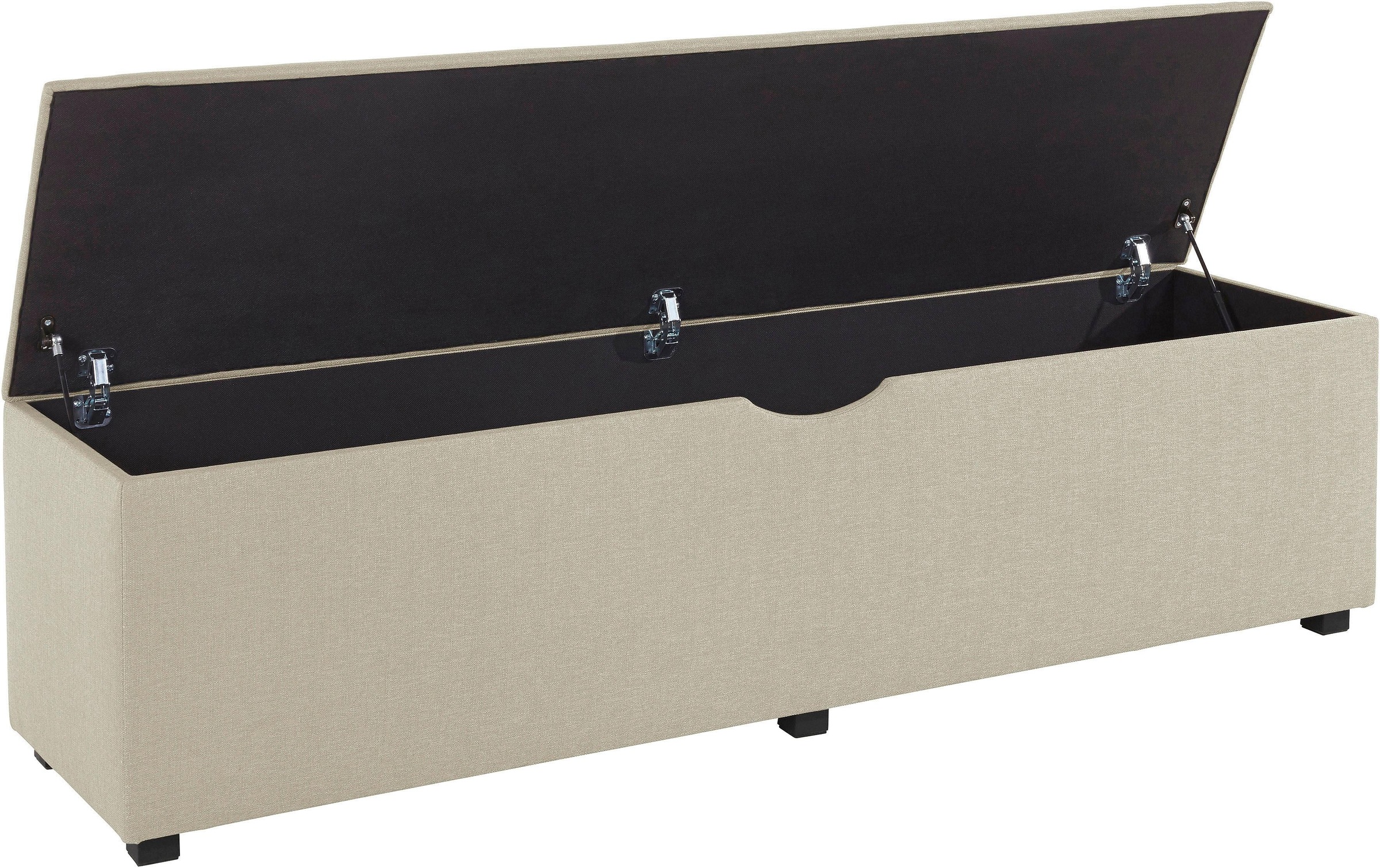 Places of Style Hockerbank »Knobbed«, Hockerbank mit Stauraum, Breite 120 cm und 160 cm