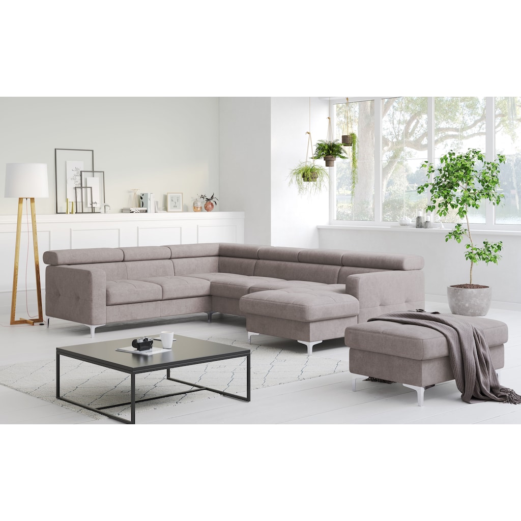 COTTA Wohnlandschaft »Ecksofa in modernem Design, U-Form«