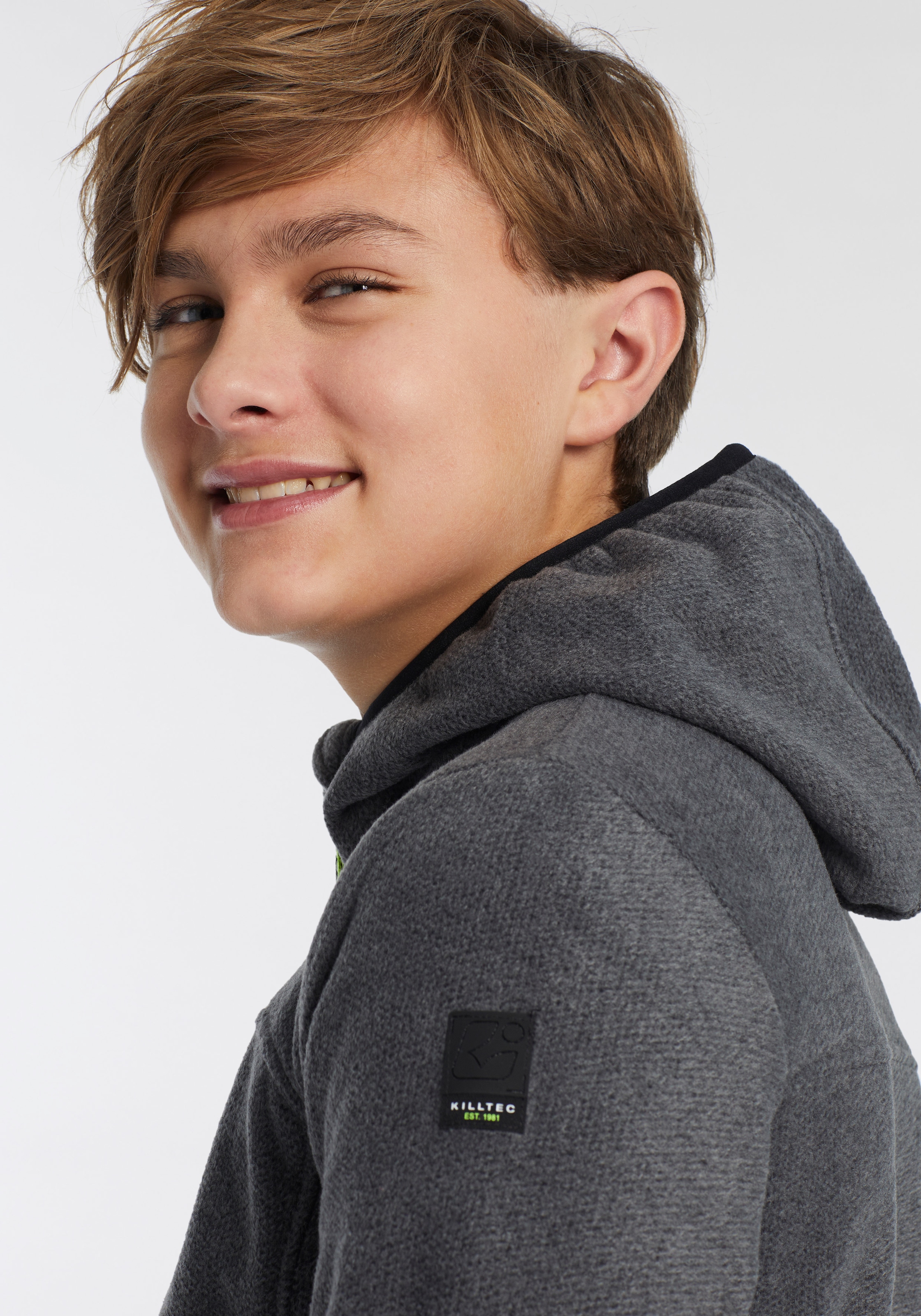 Killtec Strickfleecejacke »KOW 364 BYS KNTFLC JCKT«, mit Kapuze, für Kinder