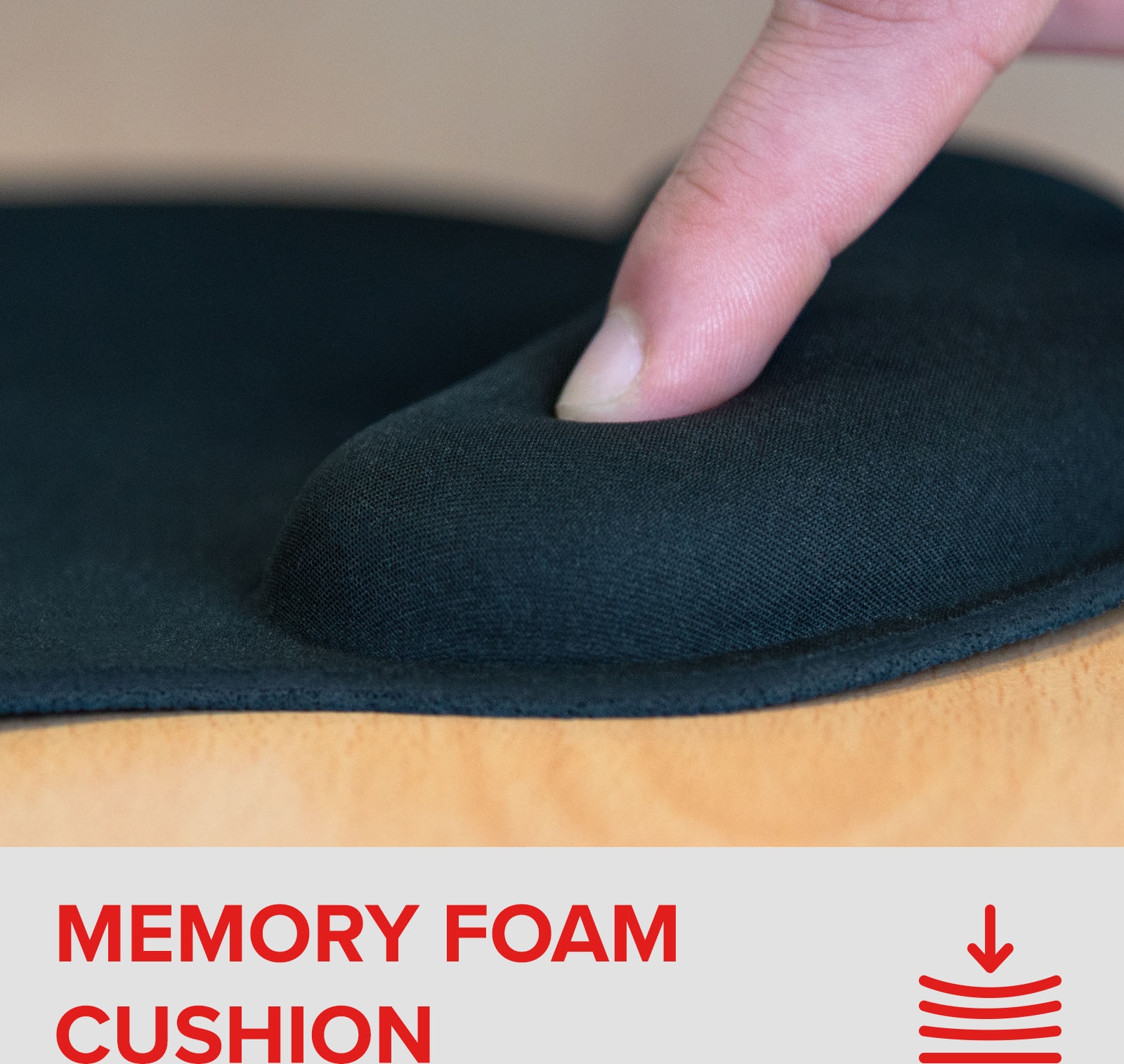 Speedlink Mauspad »VELLU Memory Foam ergonomisches Mousepad mit Handauflage«, rutschfest, schwarz