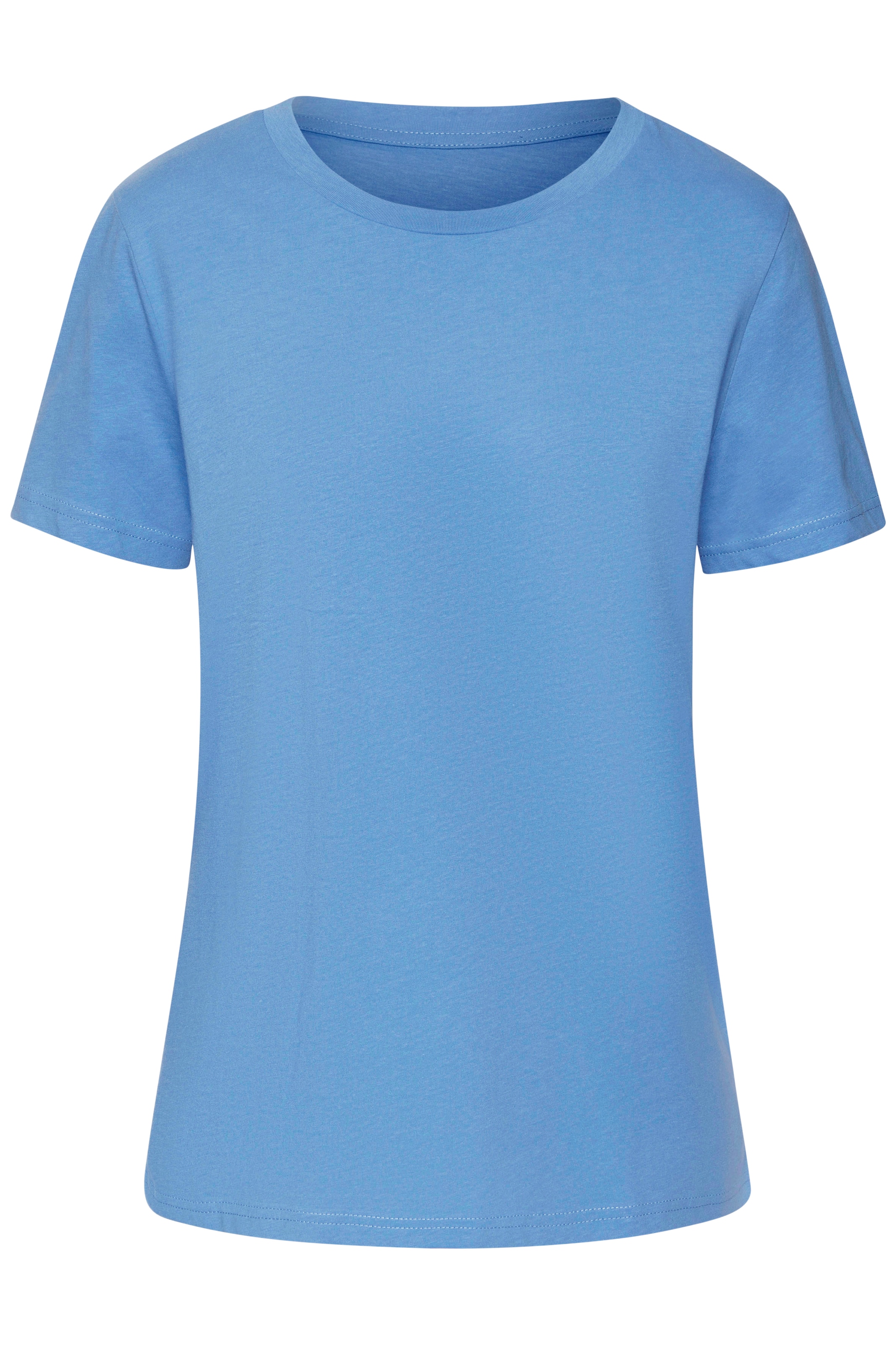 Beachtime T-Shirt »mit modischem Schlitz am Saum«, aus hochwertiger Baumwoll-Qualität