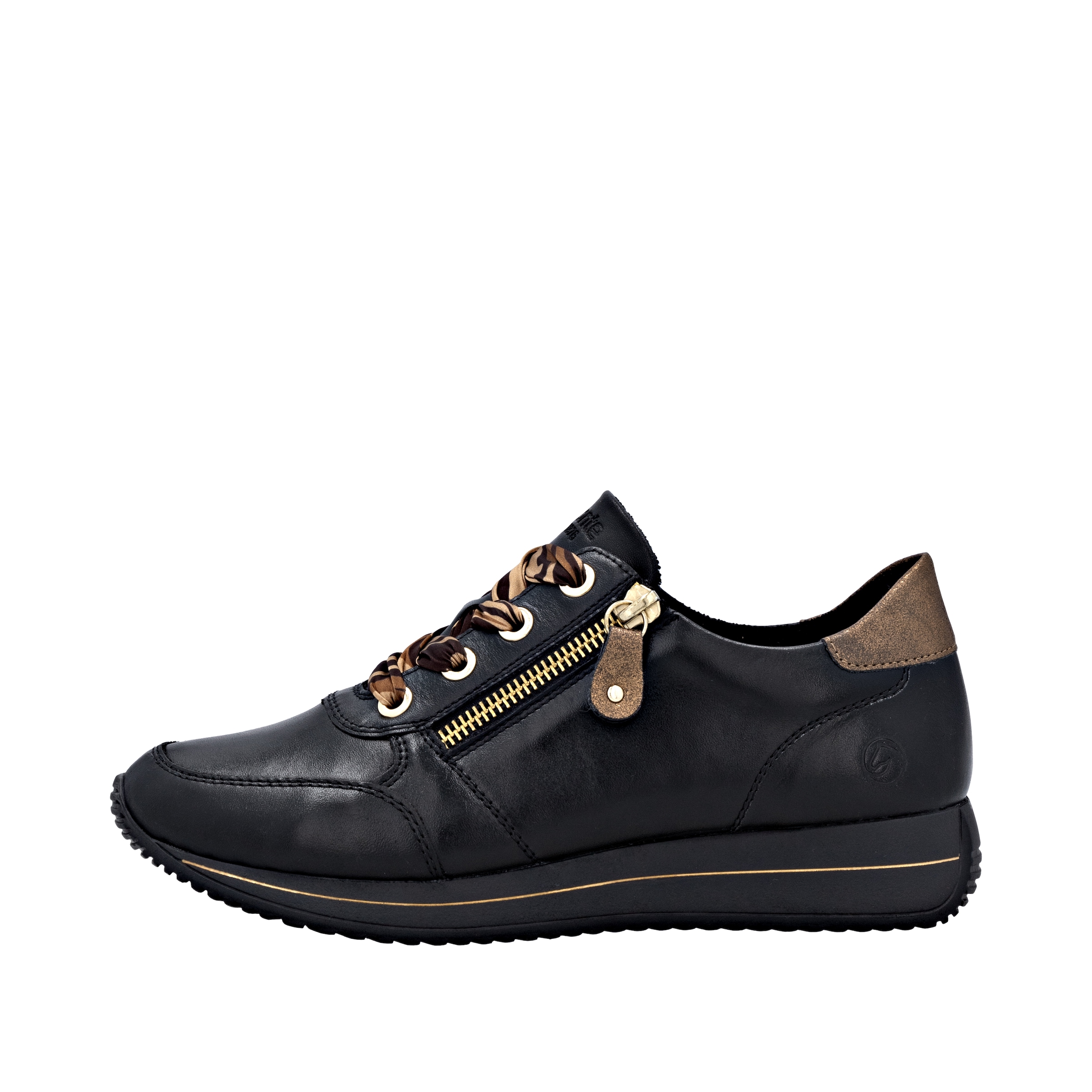 Remonte Keilsneaker, Schnürschuh, Halbschuh, Freizeitschuh mit seitlichem Reißverschluss