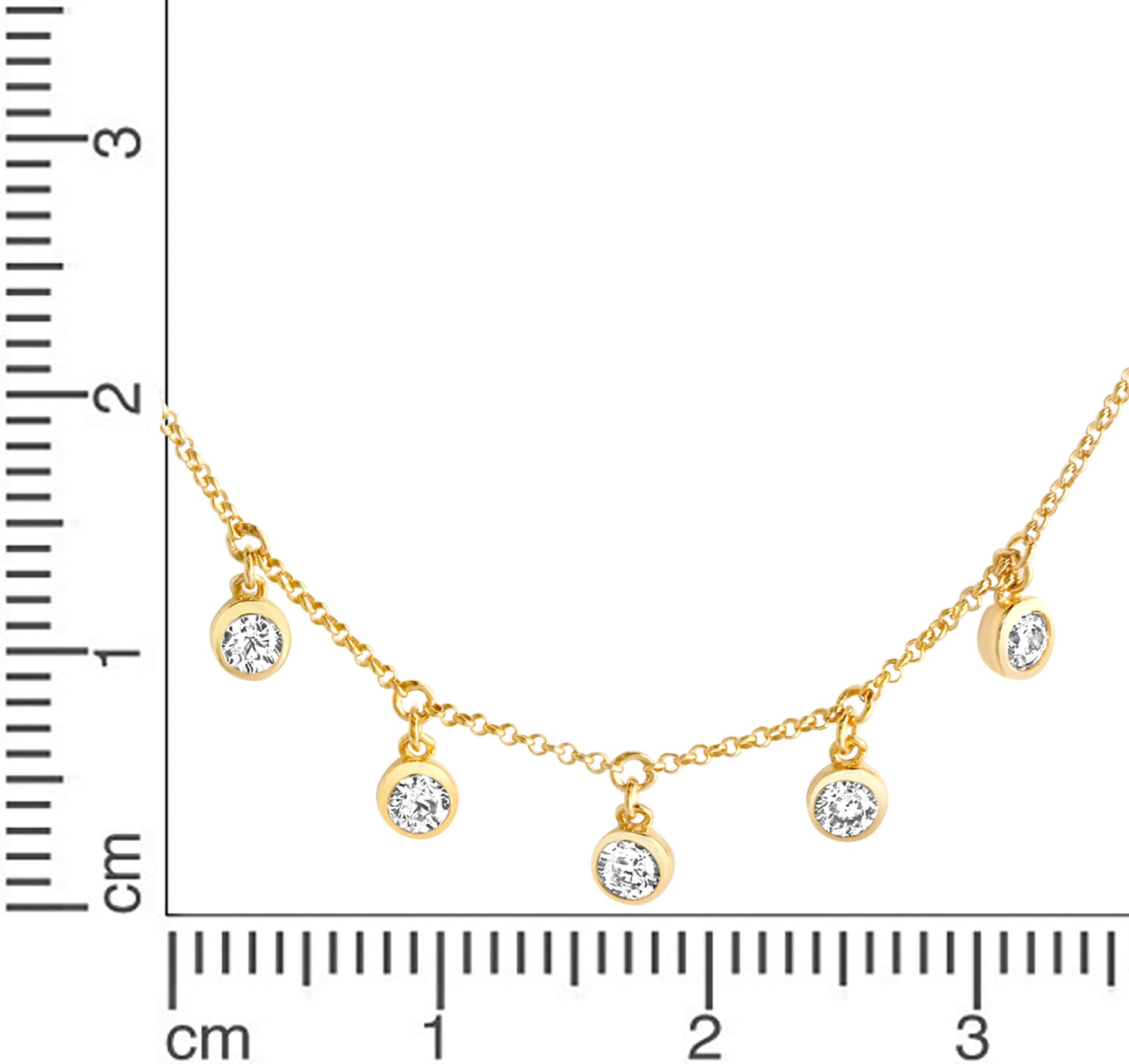 Firetti Kette mit Anhänger »Schmuck Geschenk Silber 925 Halsschmuck Halskette Kreis rund« mit Zirkonia (synth.)