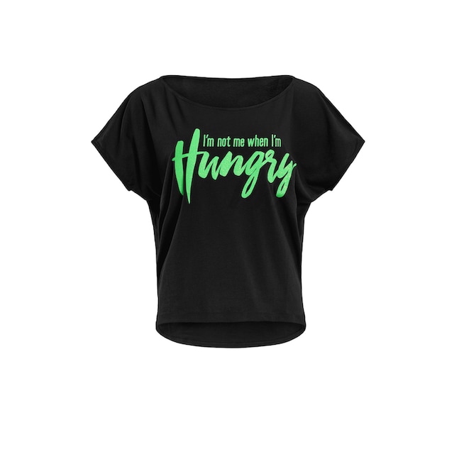 Winshape Oversize-Shirt »MCT002 ultra leicht«, mit Neon grünem Glitzer- Aufdruck bei ♕