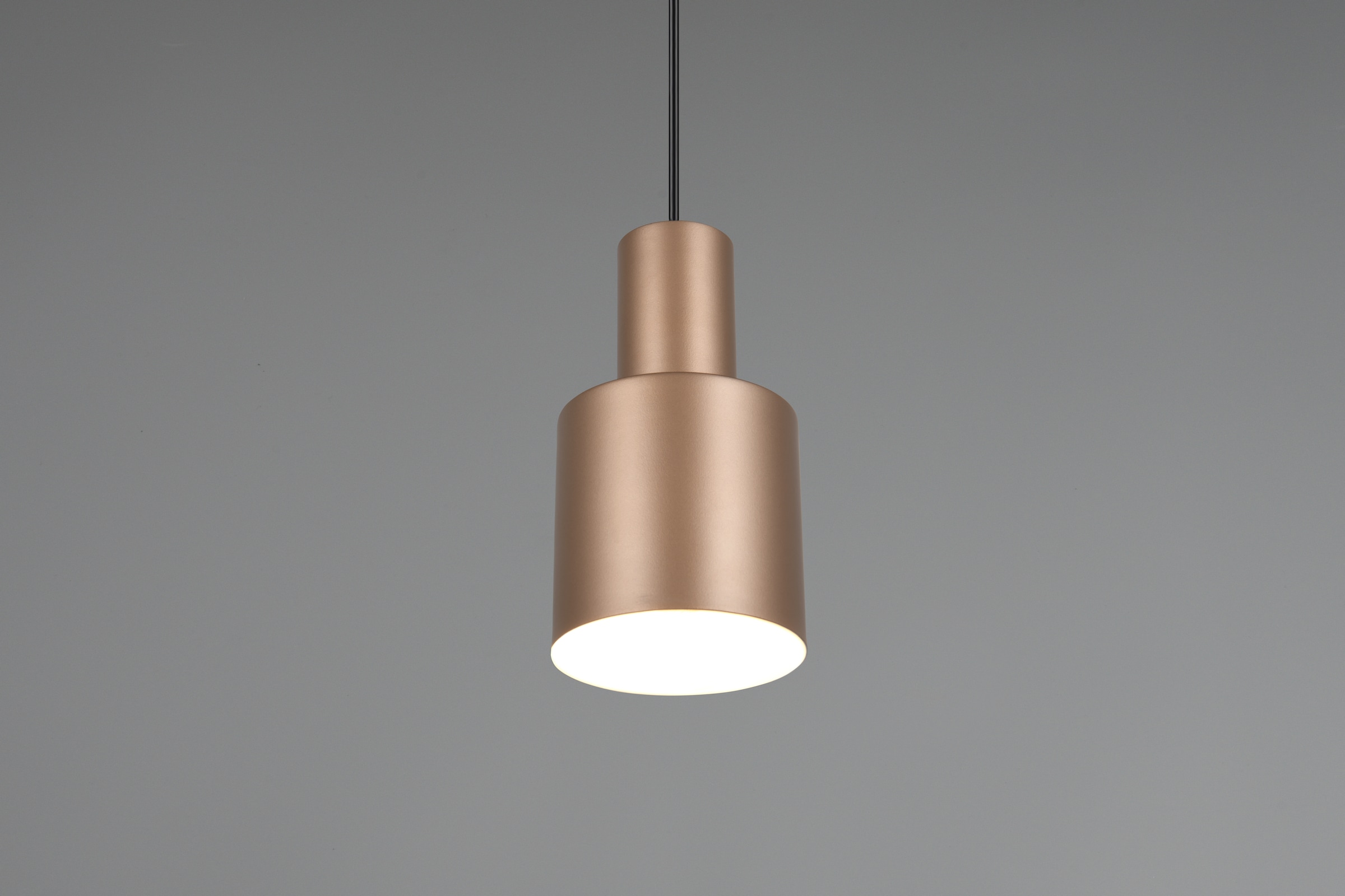 TRIO Leuchten Pendelleuchte »AGUDO, Hängelampe 1-flammig, exkl 1xE27 max 10W, höhenverstellbar« E27 1 Stk. warmweiß - kaltweiß Hängelampe Ø 12cm, bis max 150cm Abhängung, Küche Esszimmer Wohnzimmer