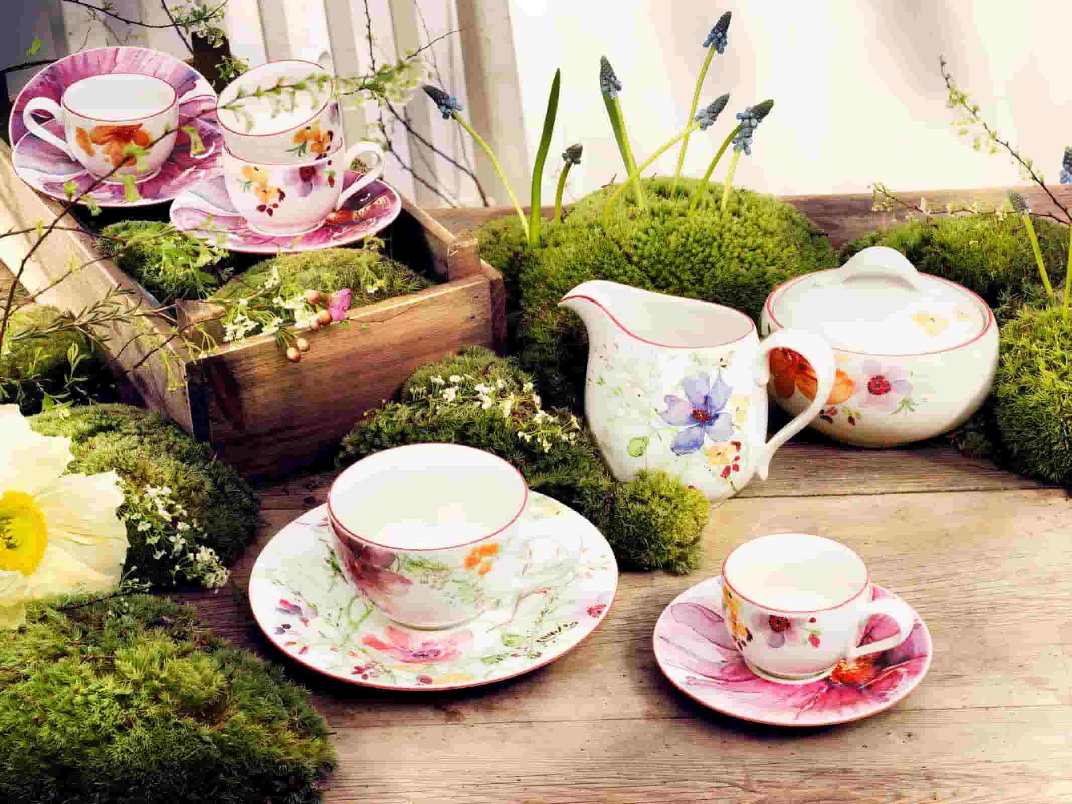 Villeroy & Boch Untertasse »Espressountertassen Mariefleur Basic ø 12 cm 6er Set bunt«