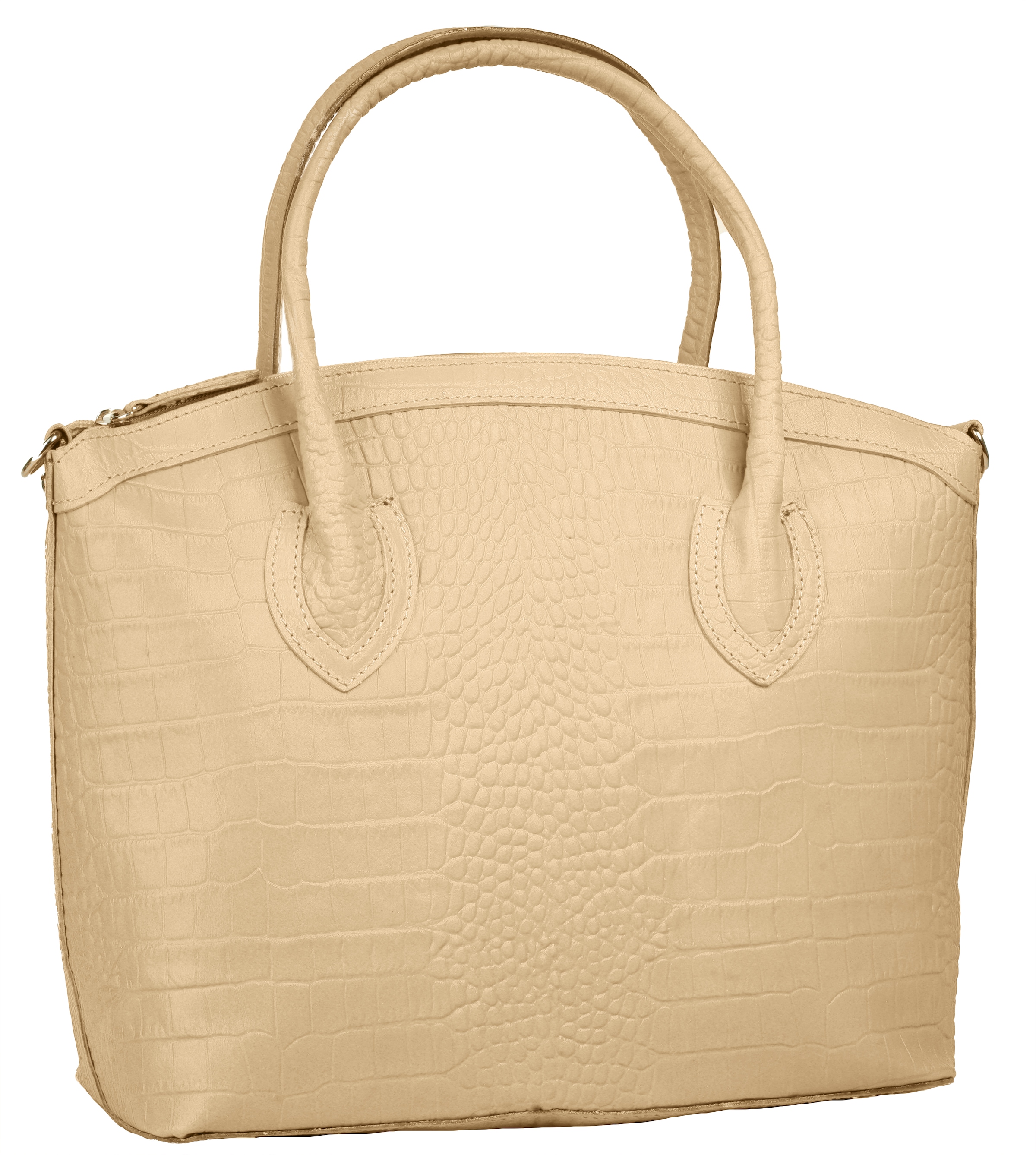 Cluty Henkeltasche, echt Leder, Made in Italy