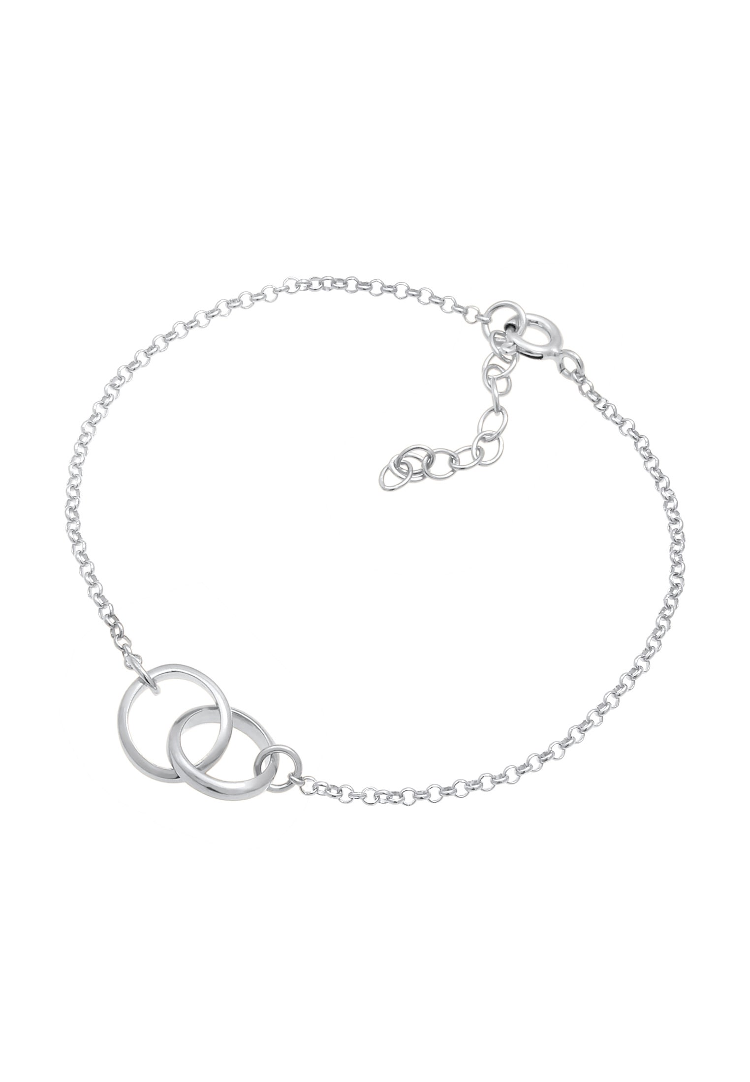 Elli Armkette »Armband Kreise Ringe Verbunden Basic 925 Silber«