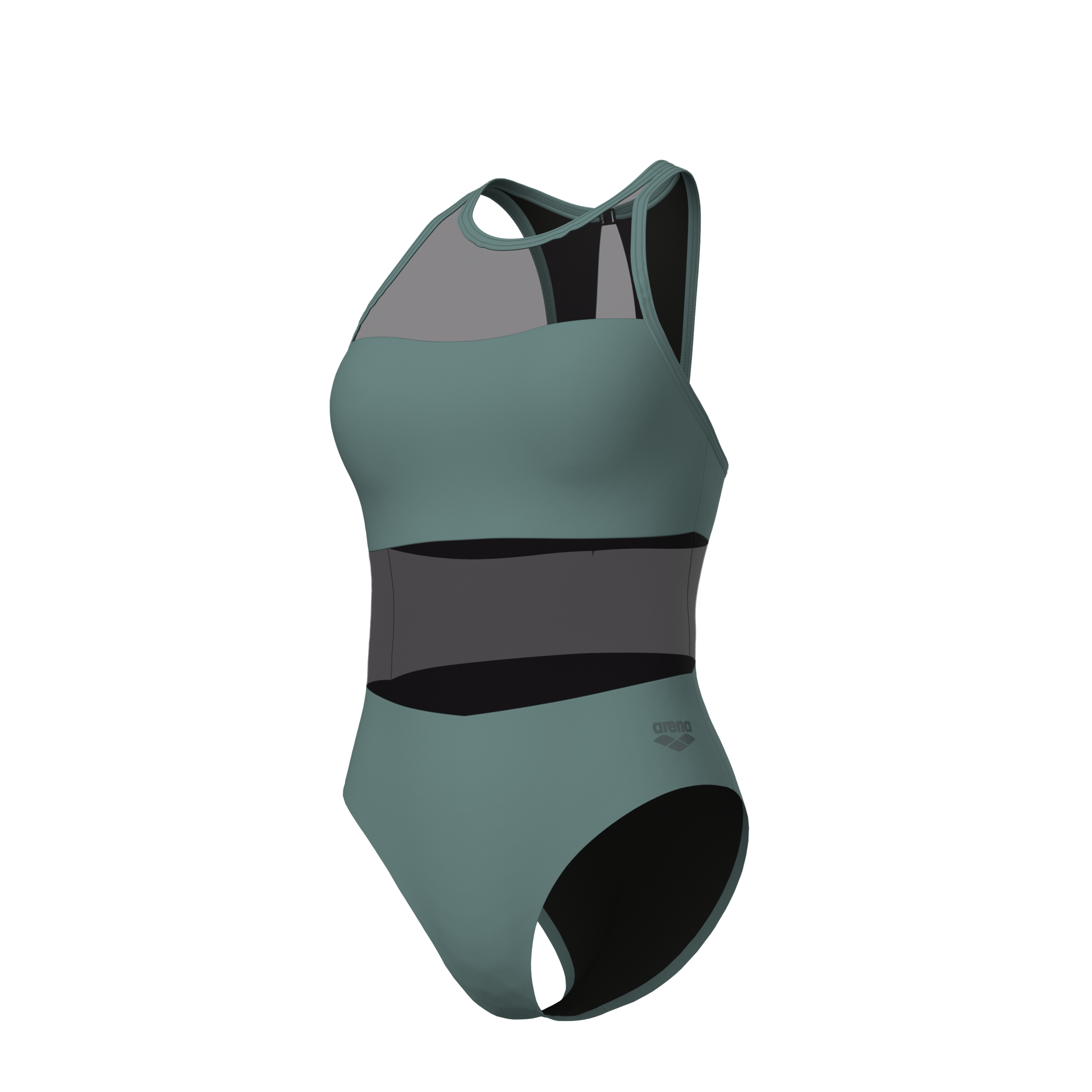 Arena Badeanzug »arena Feel Damen Mesh Panels Vent Back Badeanzug« 1 Stk. Mit transparenten Einsätzen