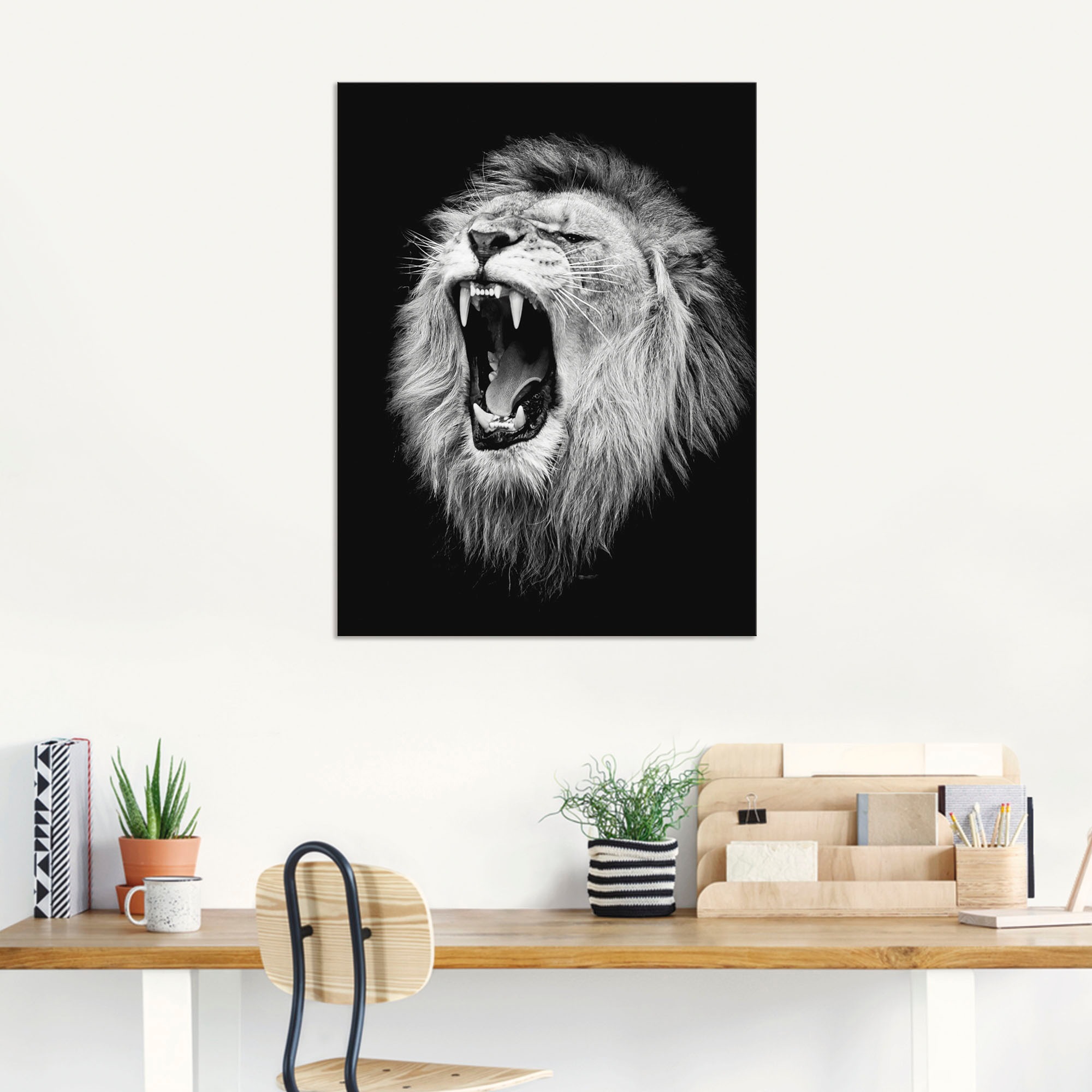 Artland Wandbild »Der Löwe«, Wildtiere, (1 St.), als Alubild, Outdoorbild, Leinwandbild, Poster, Wandaufkleber